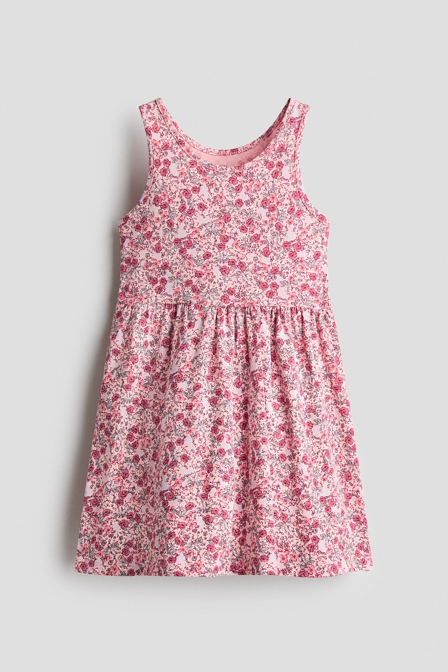 Printed cotton dress - Dusty pink/Floral/White/Ice cream/Pale purple/Unicorns