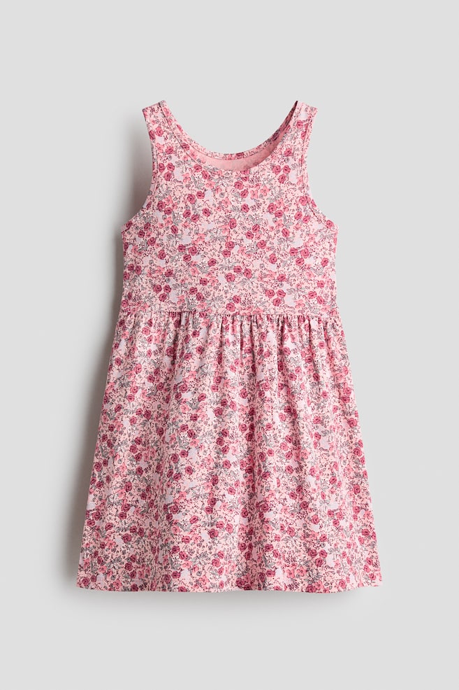 Printed Cotton Dress - Dusty pink/floral/Pale purple/Unicorns/White/ice cream - 1