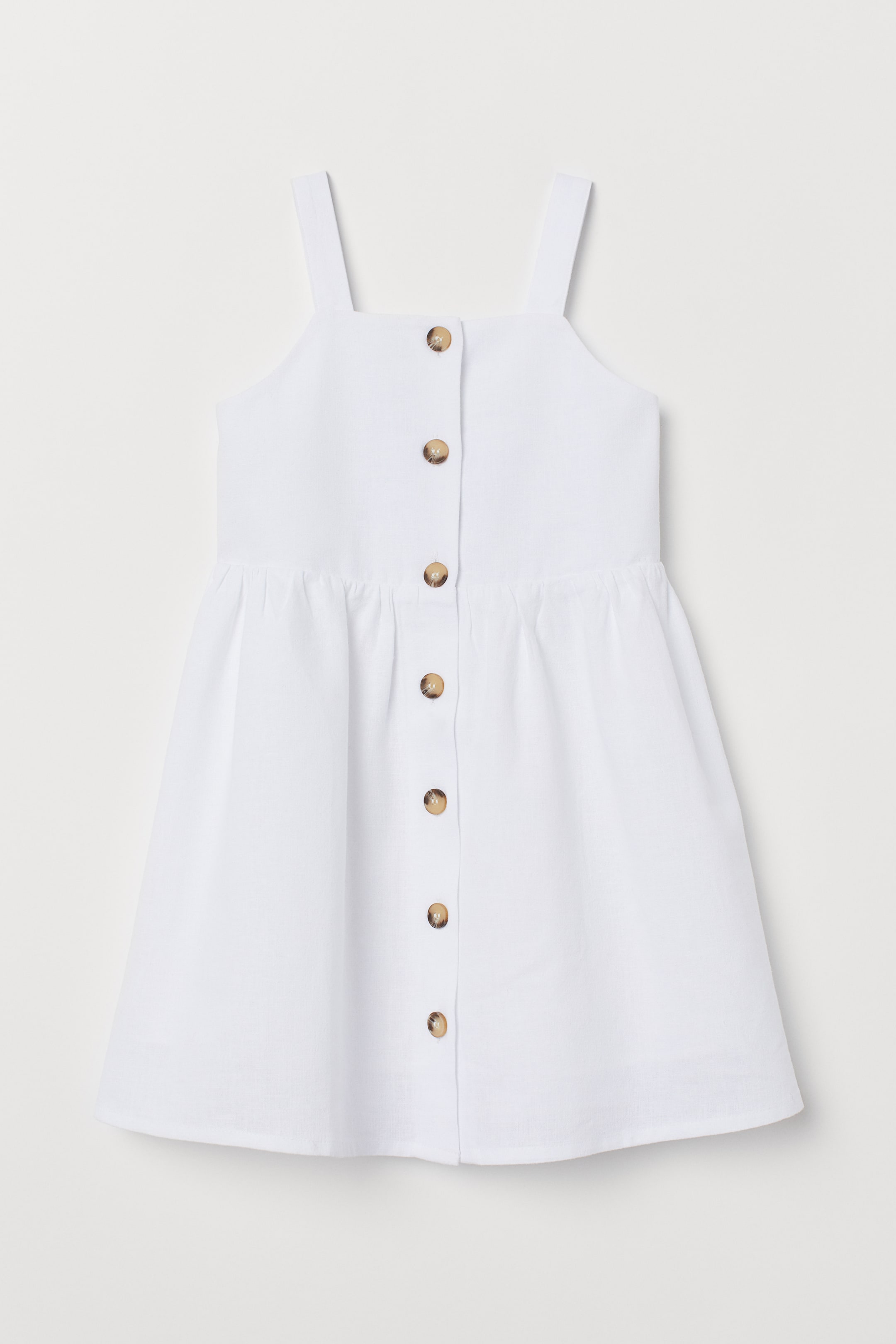 Linen-blend Dress - Sleeveless - White - Kids | H&M US