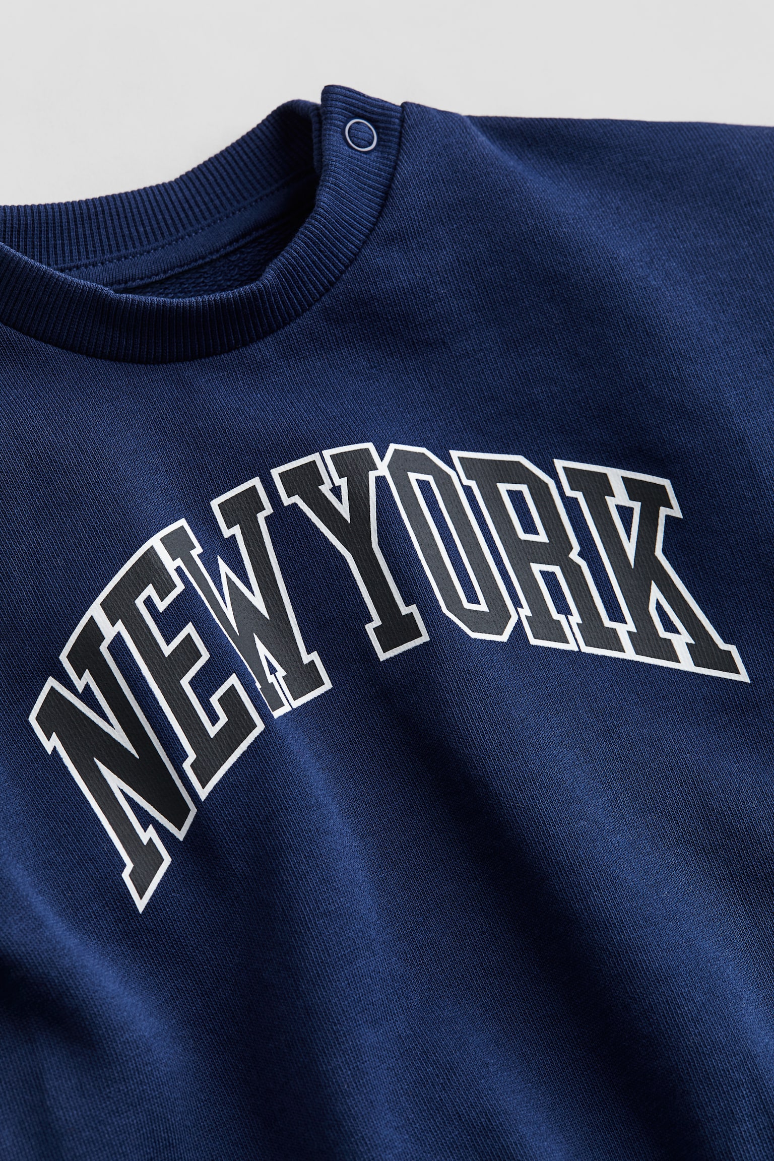 Text Print Cotton Sweater - Dark blue/New York/White/Los Angeles - 2