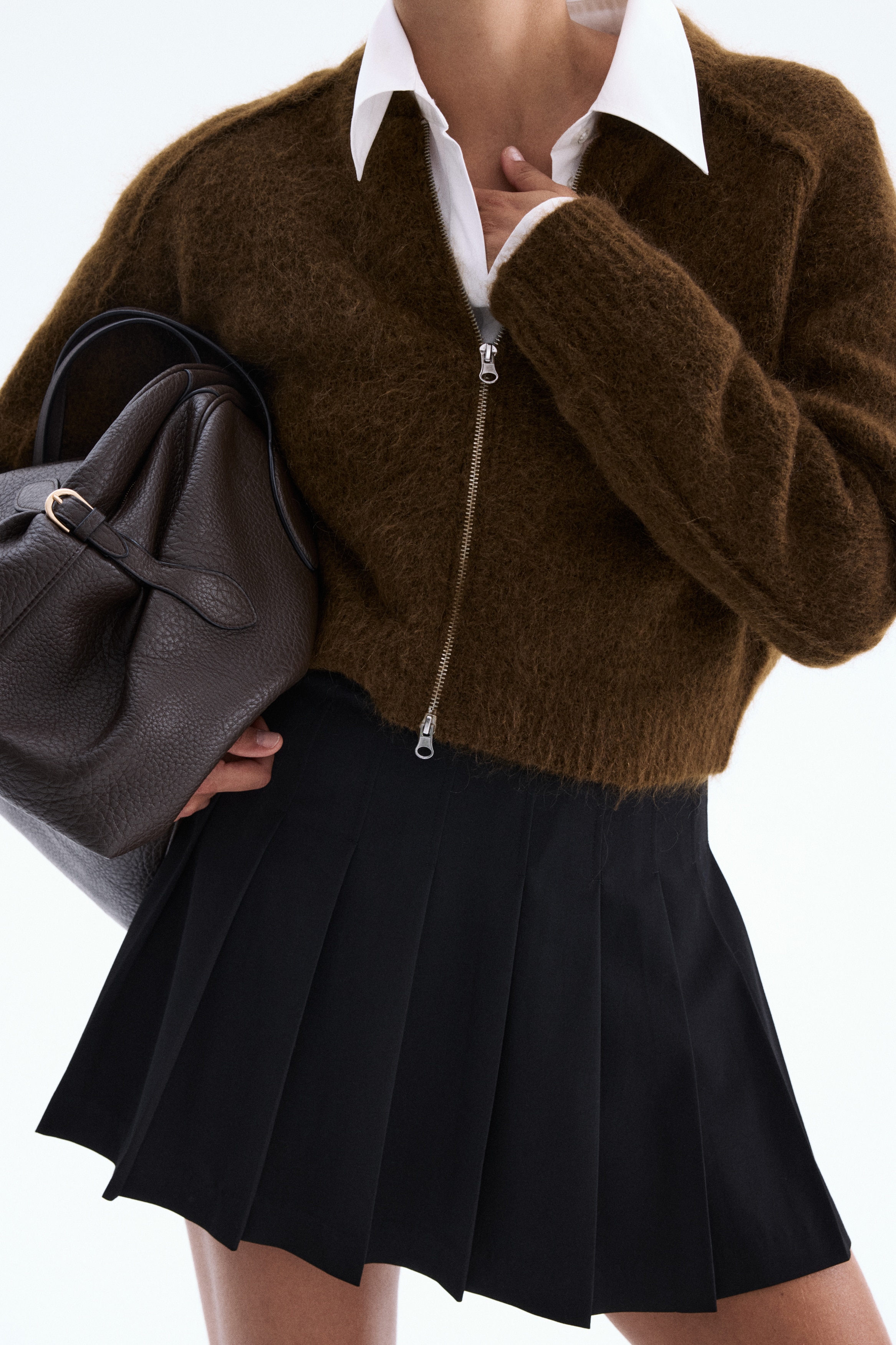 プリーツミニスカート - ブラック - レディース | H&M JP