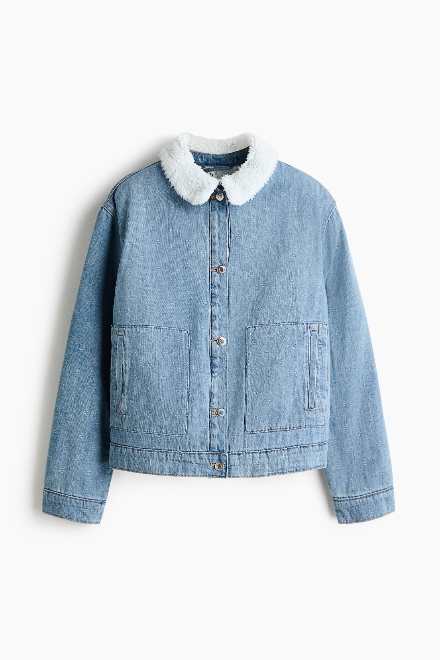 Collared denim jacket - Denim blue - 1