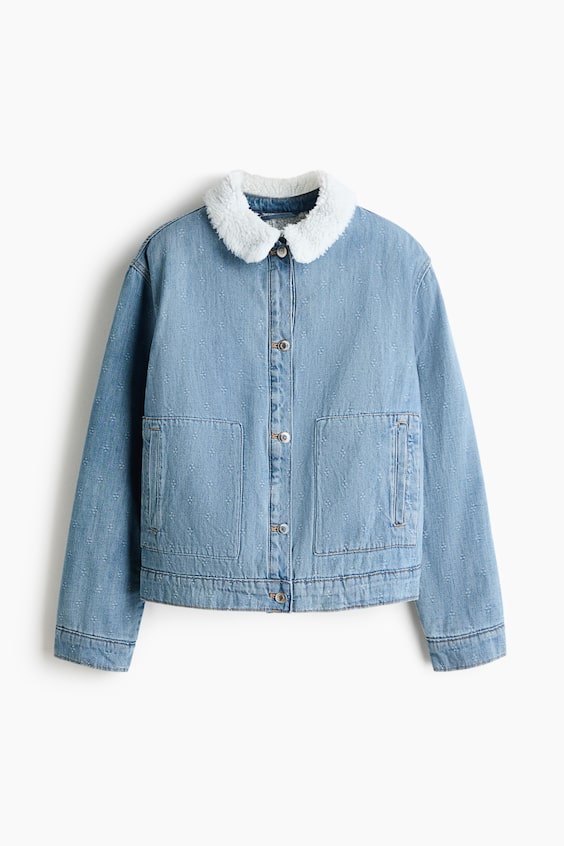 Женские куртки H&M Denim Jacket with Collar