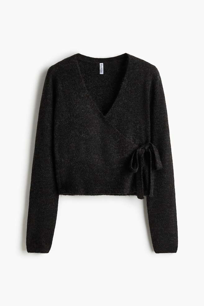 Wrap Cardigan - Dark gray - 1
