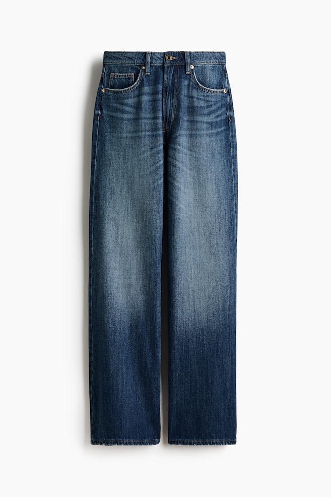 Wide High Waist Jeans - Dark denim blue/Denim blue/Dark denim blue/Denim grey/Navy denim blue/Washed black/Light denim blue/White/Black/Denim blue/Light denim blue/Denim blue/Dark grey/Dark denim blue - 1