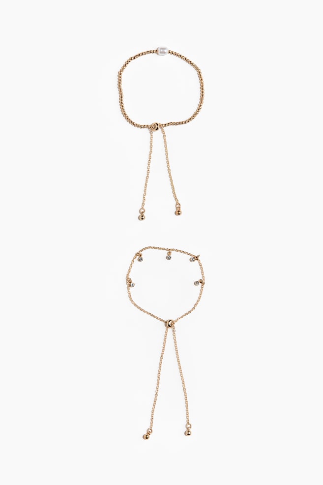 2-pack bracelets - Gold-coloured/Gold-coloured - 1