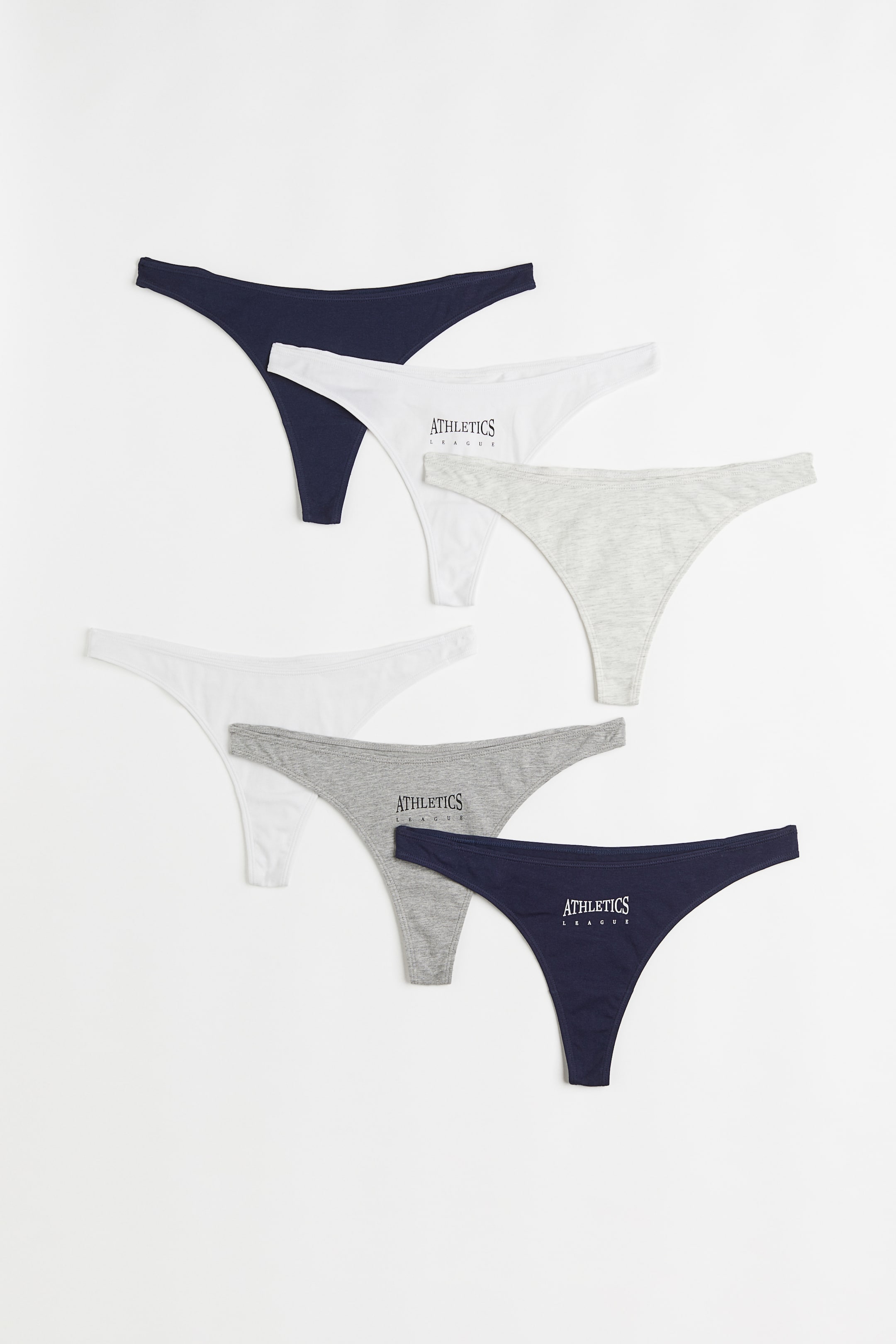 查看大圖: Thong 6件入內褲 - 深藍色/Athletics League - Ladies | H&M 1