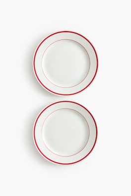 2-pack mellanstor tallrik i porslin