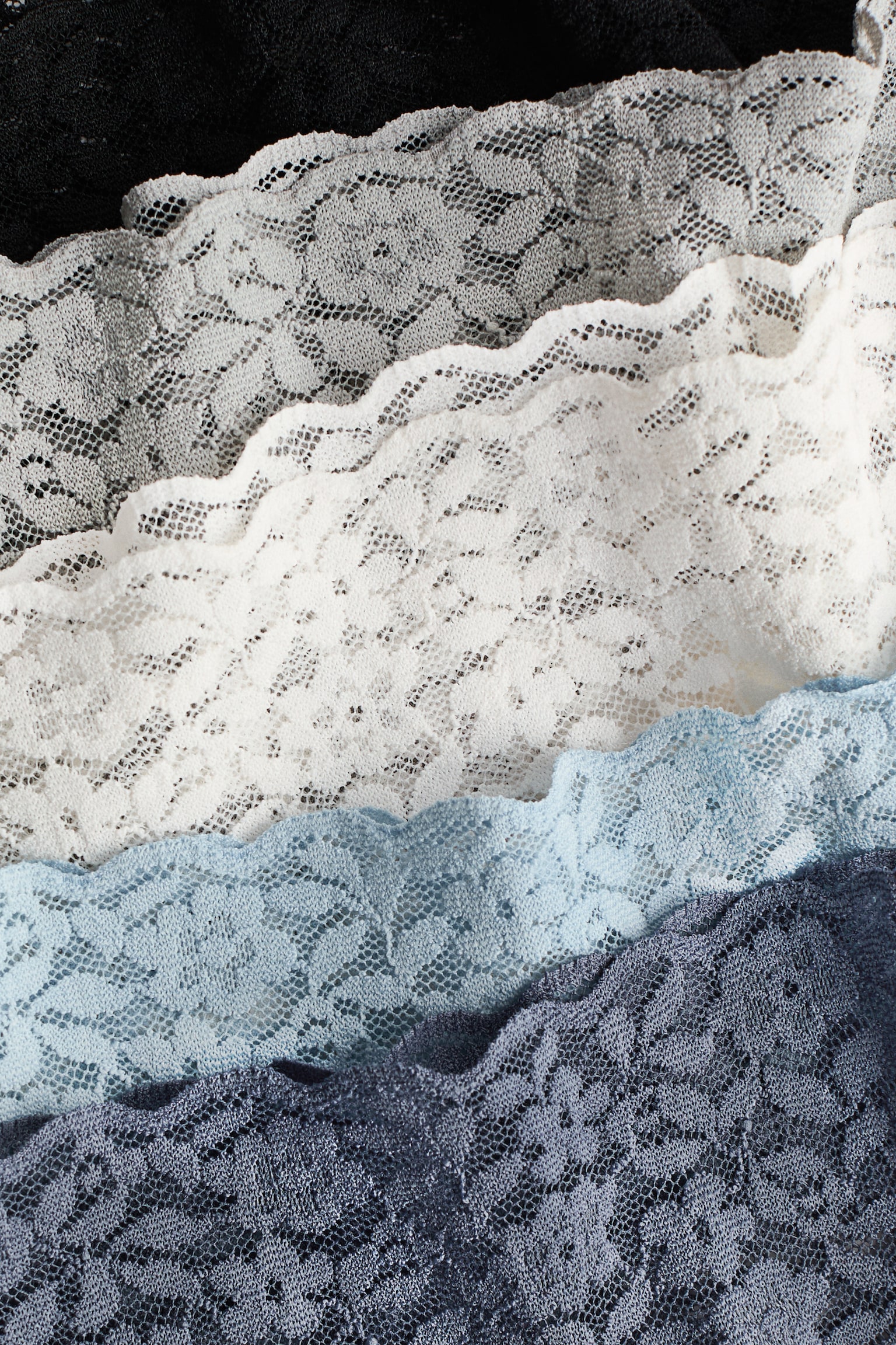 10-pack lace thong briefs - Pigeon blue/Light blue/Black/Light pink/Dark grey/Dark grey/Grey-green - 2