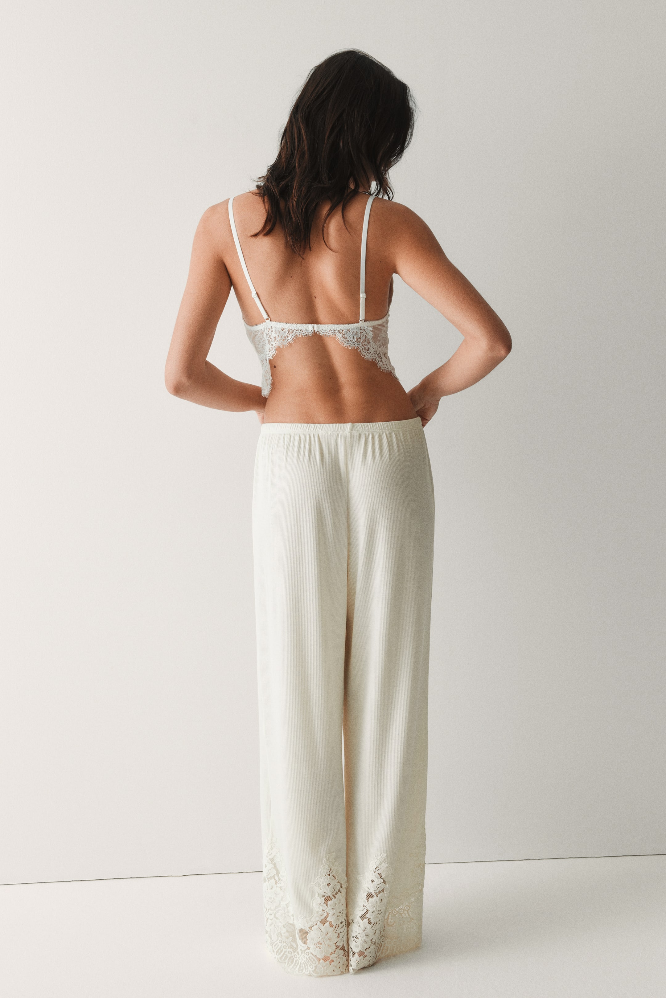 Pantalon de pyjama avec dentelle
