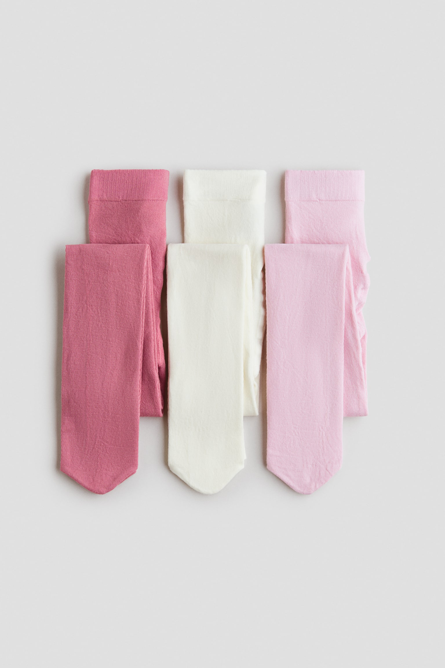 Set van 3 gebreide maillots - Roze/roomwit/Zwart/Donkergrijs/lichtroze/Grijs gemêleerd/roze/Roze/paars/wit