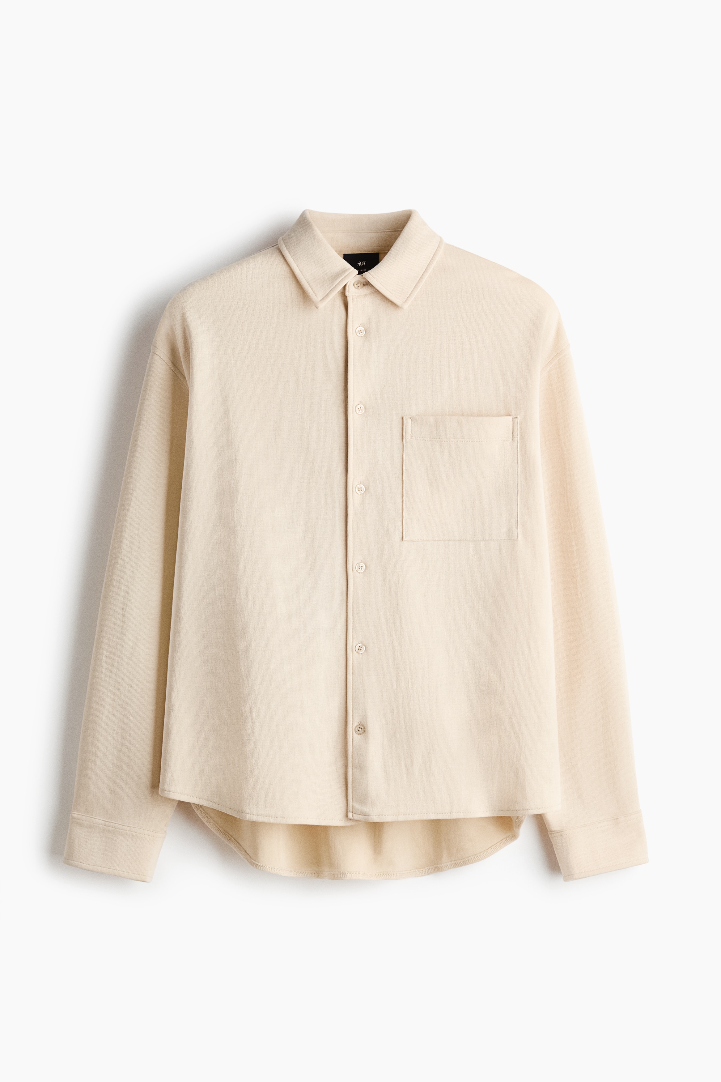 Relaxed Fit Jersey shirt - Light beige/Dark mole