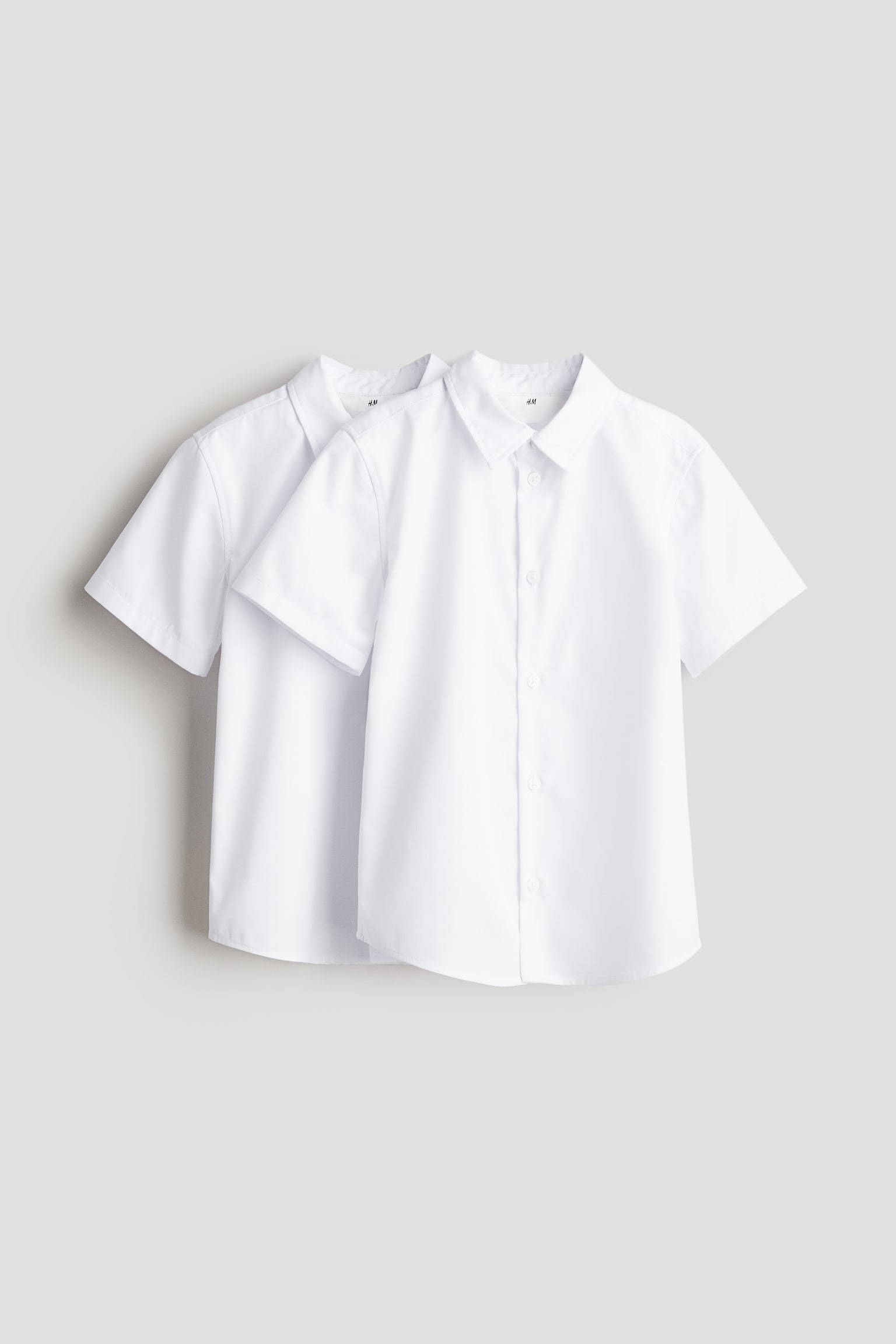 2-pack easy-iron school shirts - White - 1