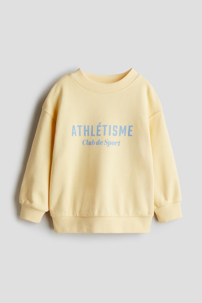 Printed crew-neck sweatshirt - Yellow/Athlétisme/Black/Sports dept./Light grey marl/Paris/Light blue/New York '92/White/La Panthère/Cream/Paris/Navy blue/Saturn - 1