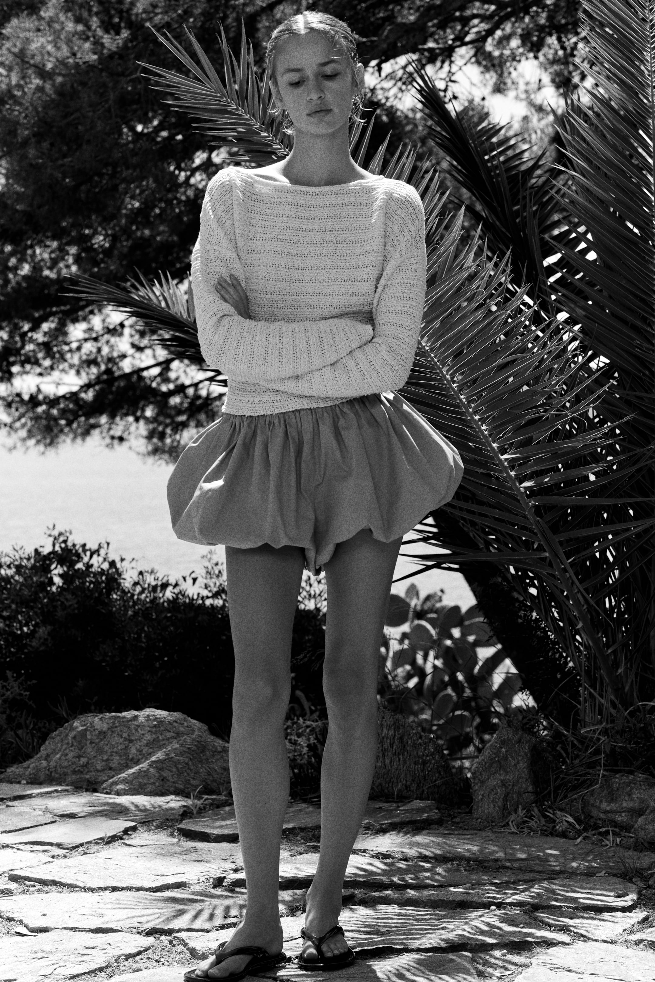 Textured-Knit Top