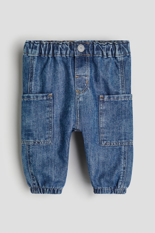 Patch pocket Jeans - Dark denim blue/Denim blue - 1