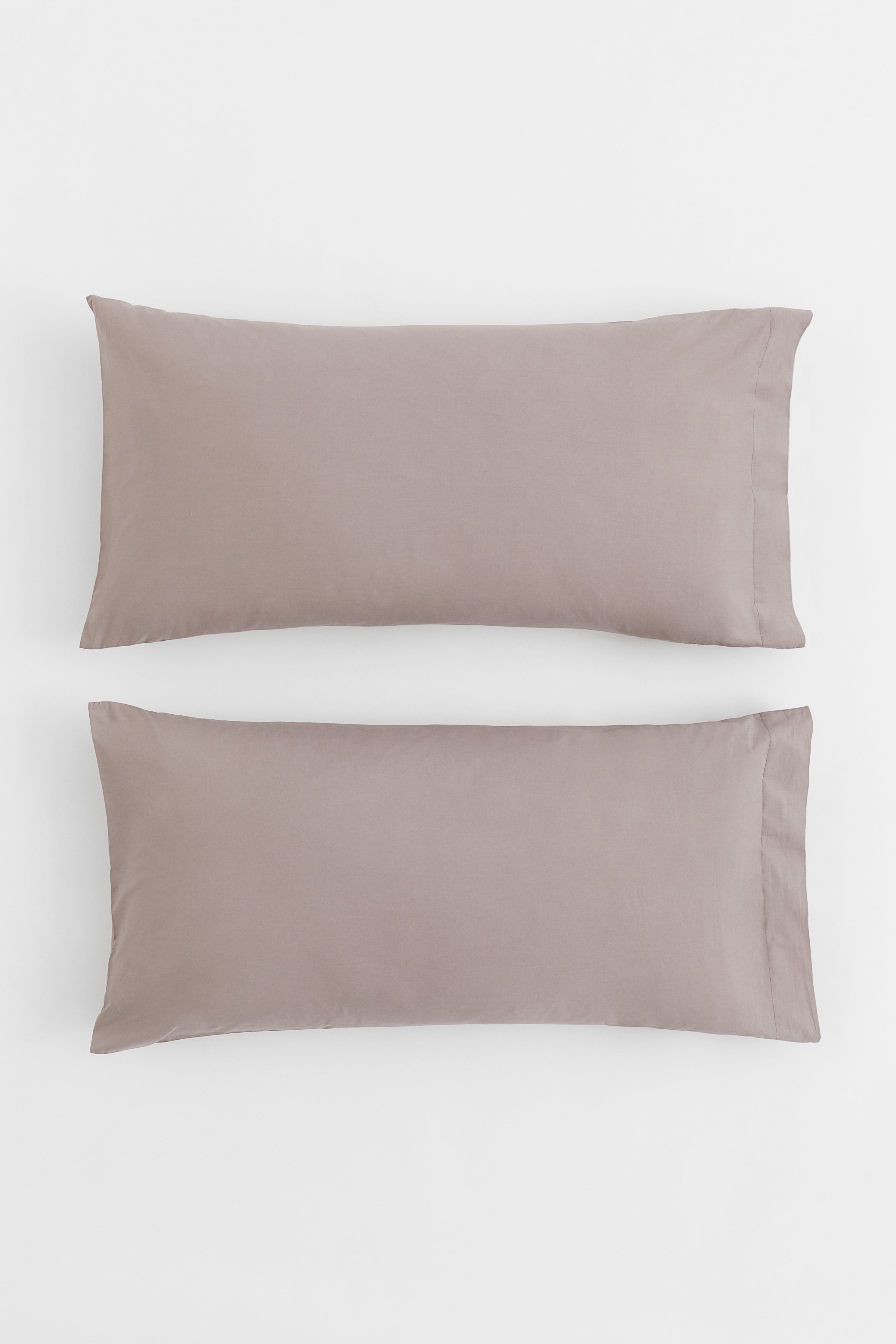 2 pack Cotton Percale Pillowcases Taupe Home All H M CA