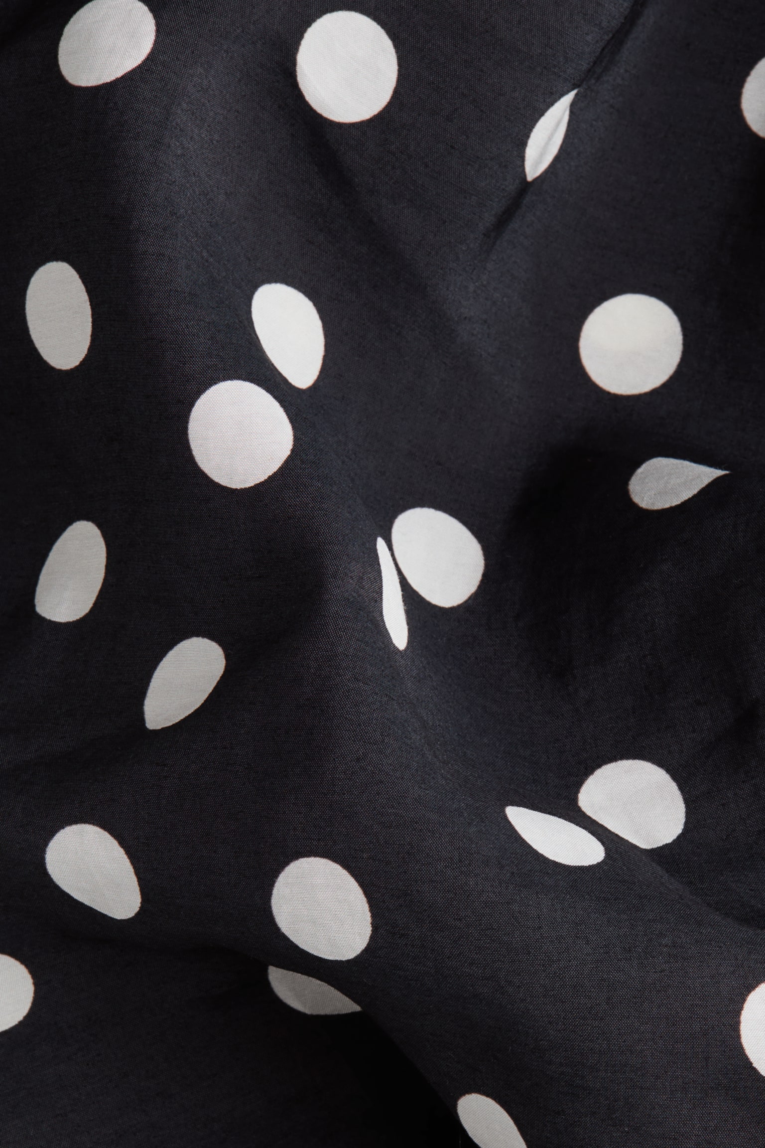 Blouse oversize à volant - Noir/pois - 3