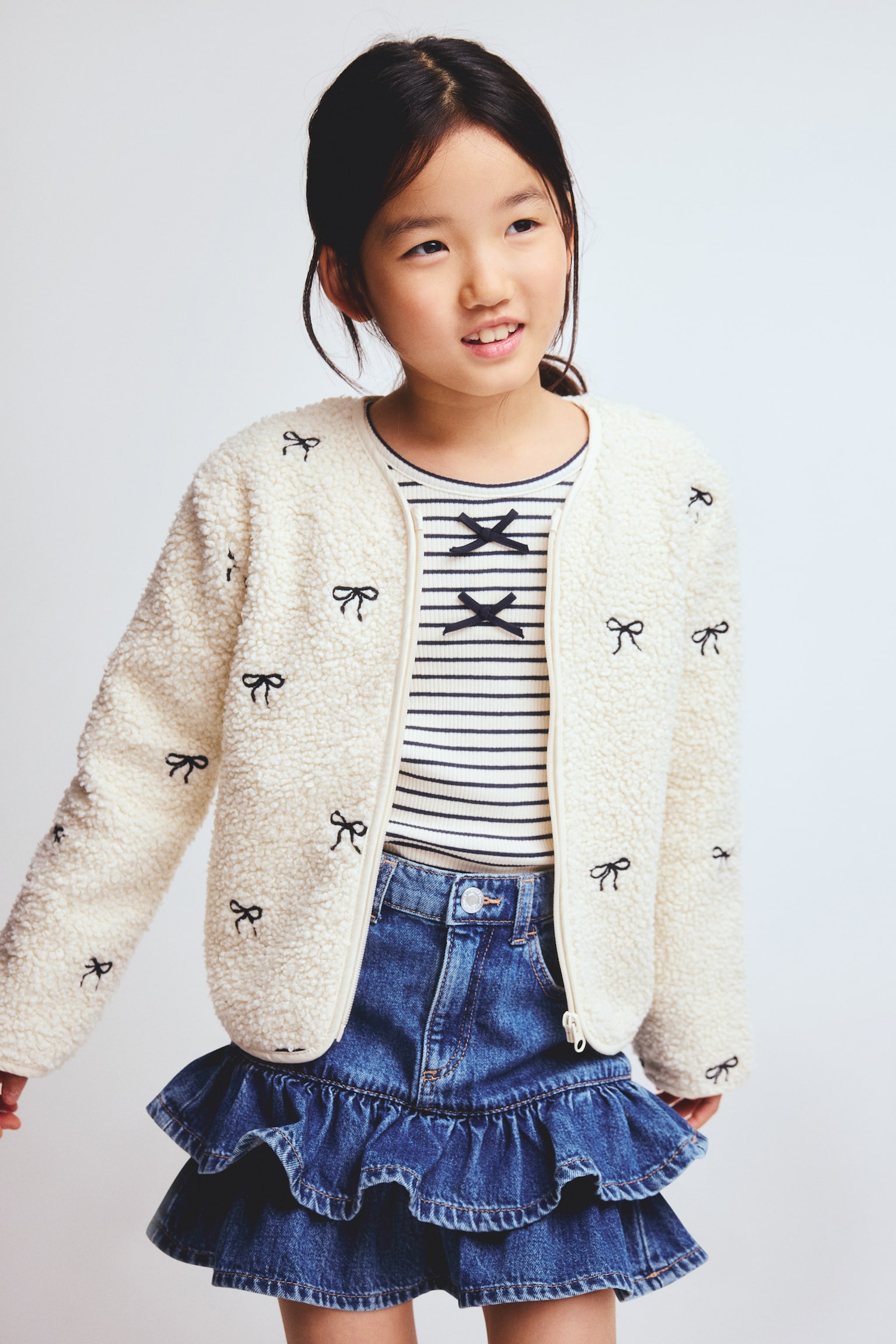 Teksas suknja sa riševima - Teksas plava - 3