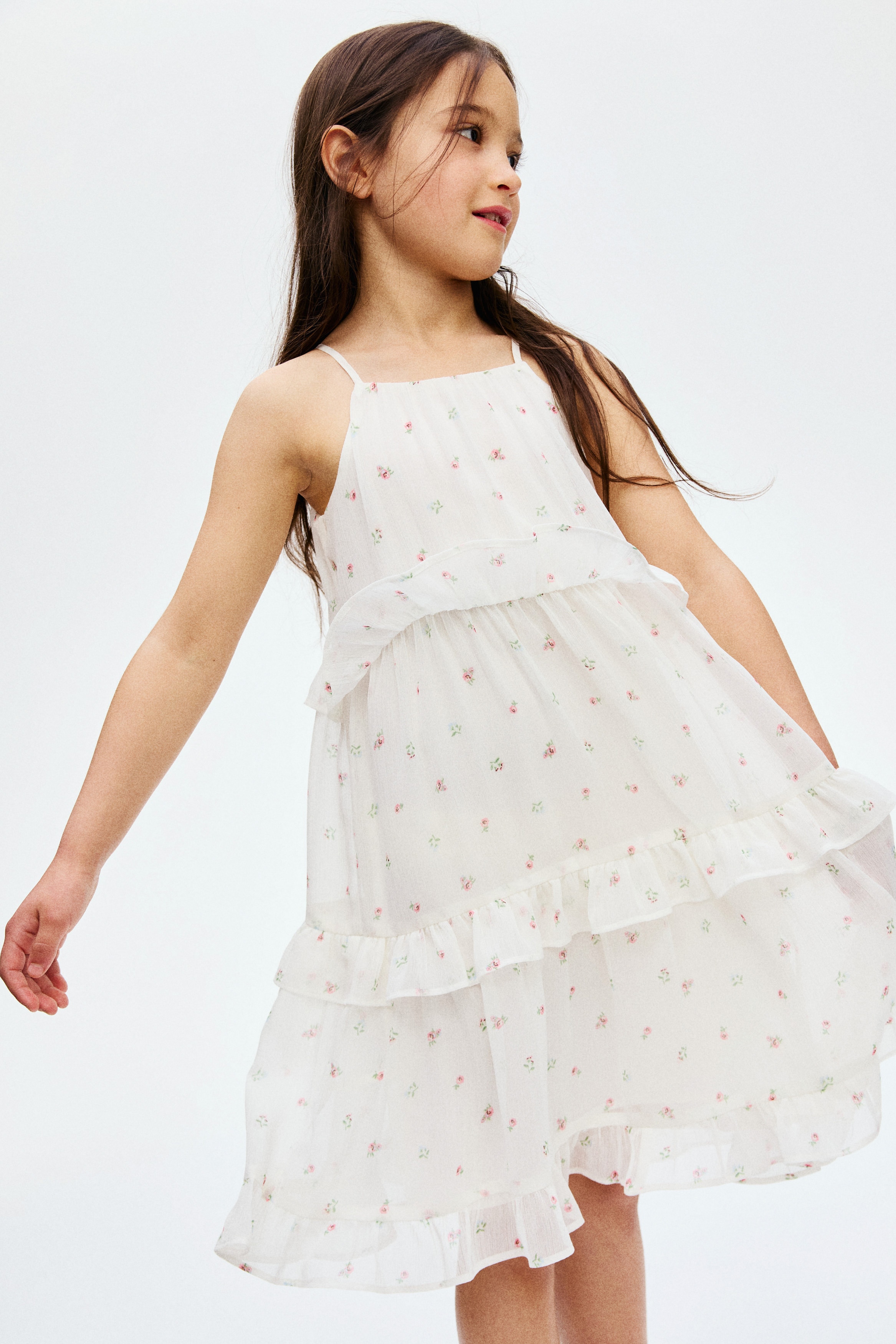 หน้าแรก 水玉模様のフリルロングドレス Barbie バービードレス 7T