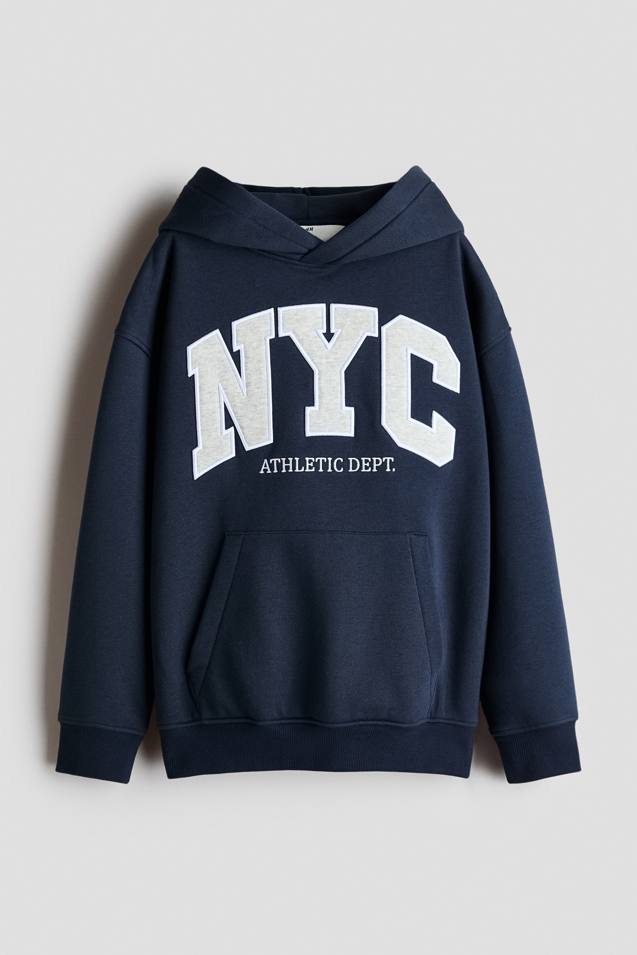 View larger image: Printed brushed-inside hoodie - Navy blue/NYC - Kids | H&M 1