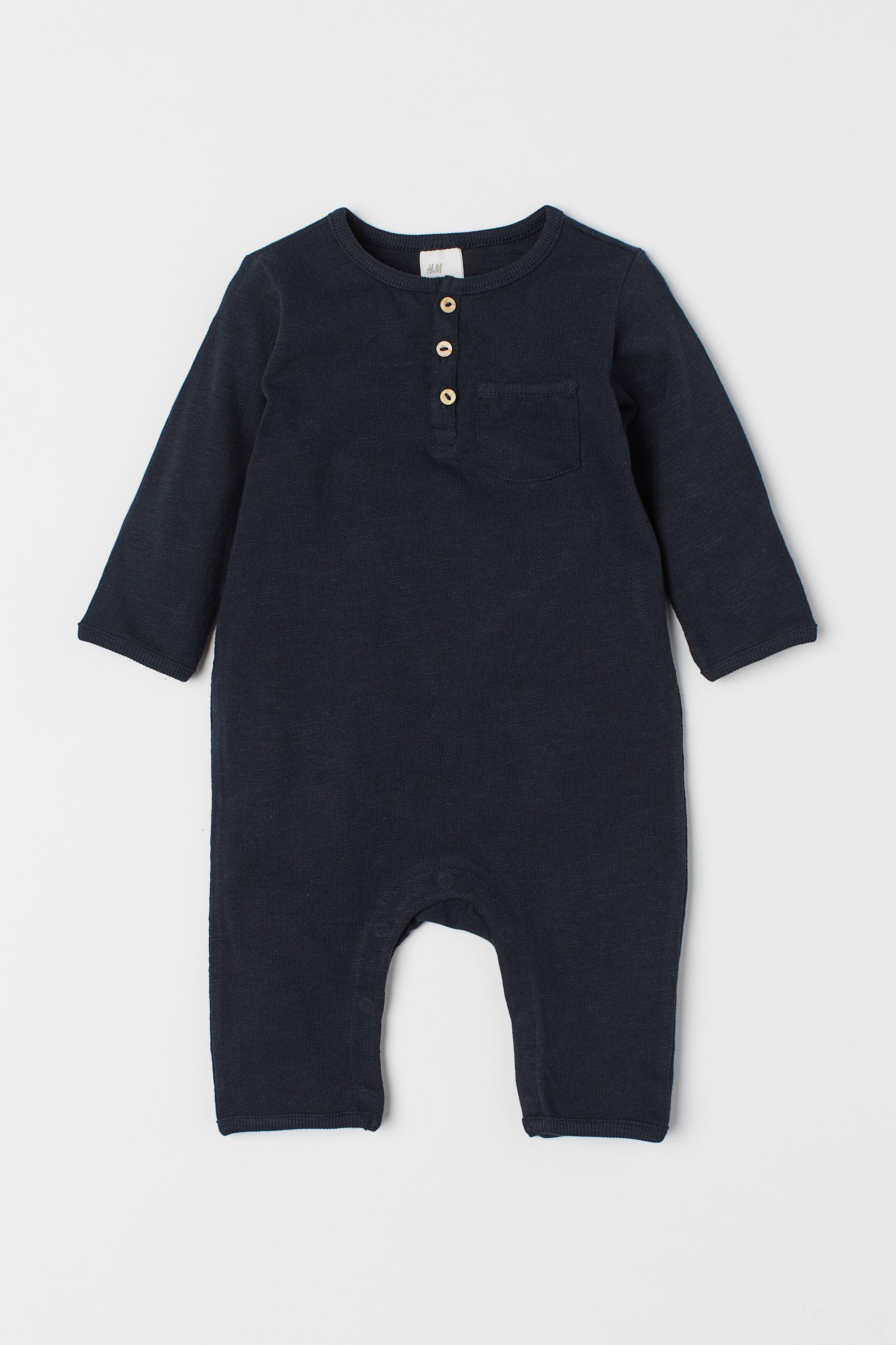 Agrandir l'image: Combinaison en jersey flammé - Bleu foncé - ENFANT | H&M FR 1