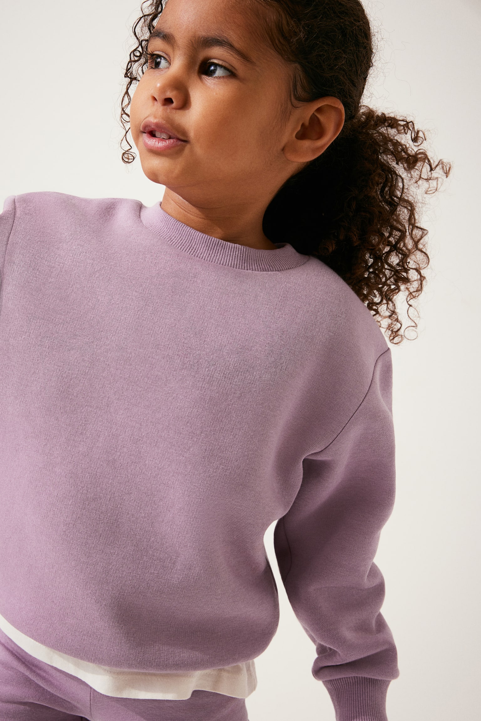 Sweater - Dusty purple/Dark grey/Hearts/Light green/Light pink/Light grey marle - 4