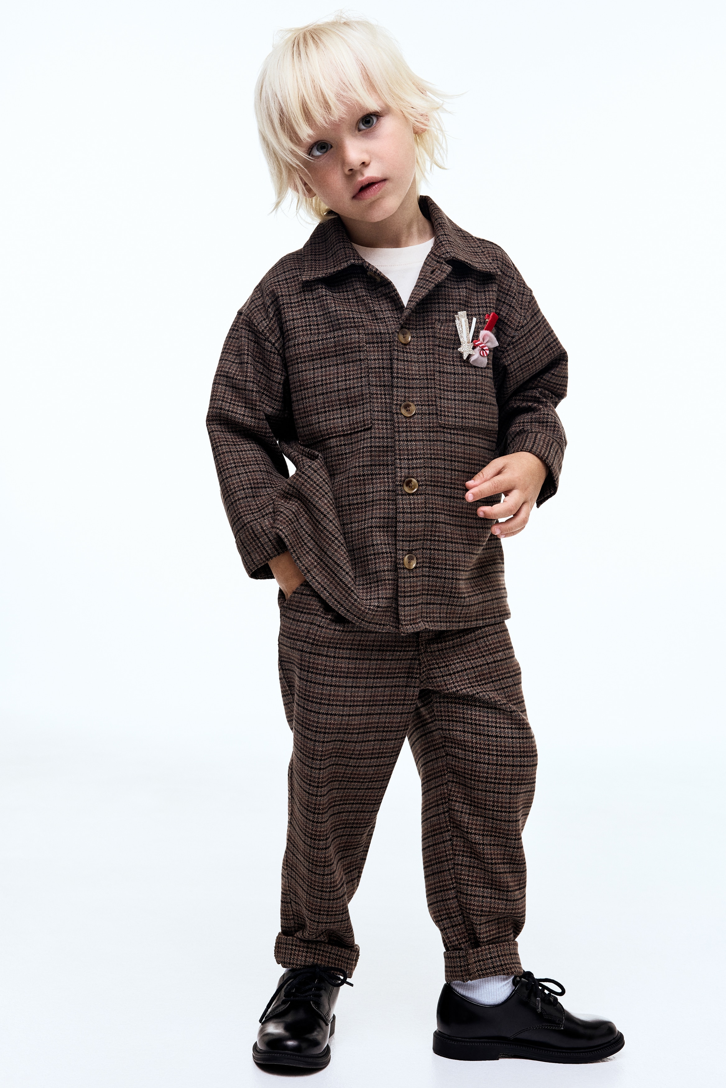 H & M - フランネルチノパンツ - ベージュ H & M - フランネルチノパンツ - ベージュ