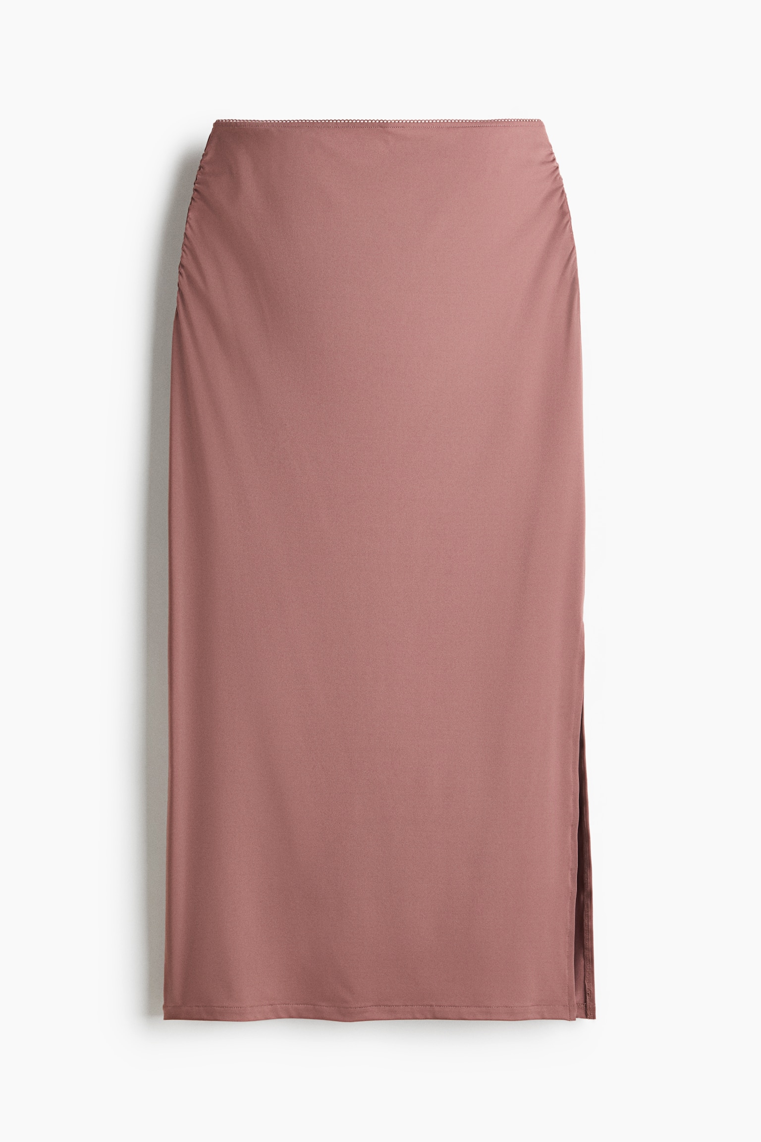 Draped midi skirt - Dark dusty pink/Cream/Polka dot/Dark brown/Black/Polka dot - 1
