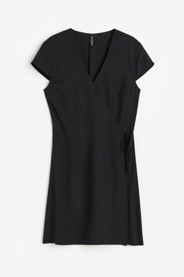 Crêped Wrap-front Dress