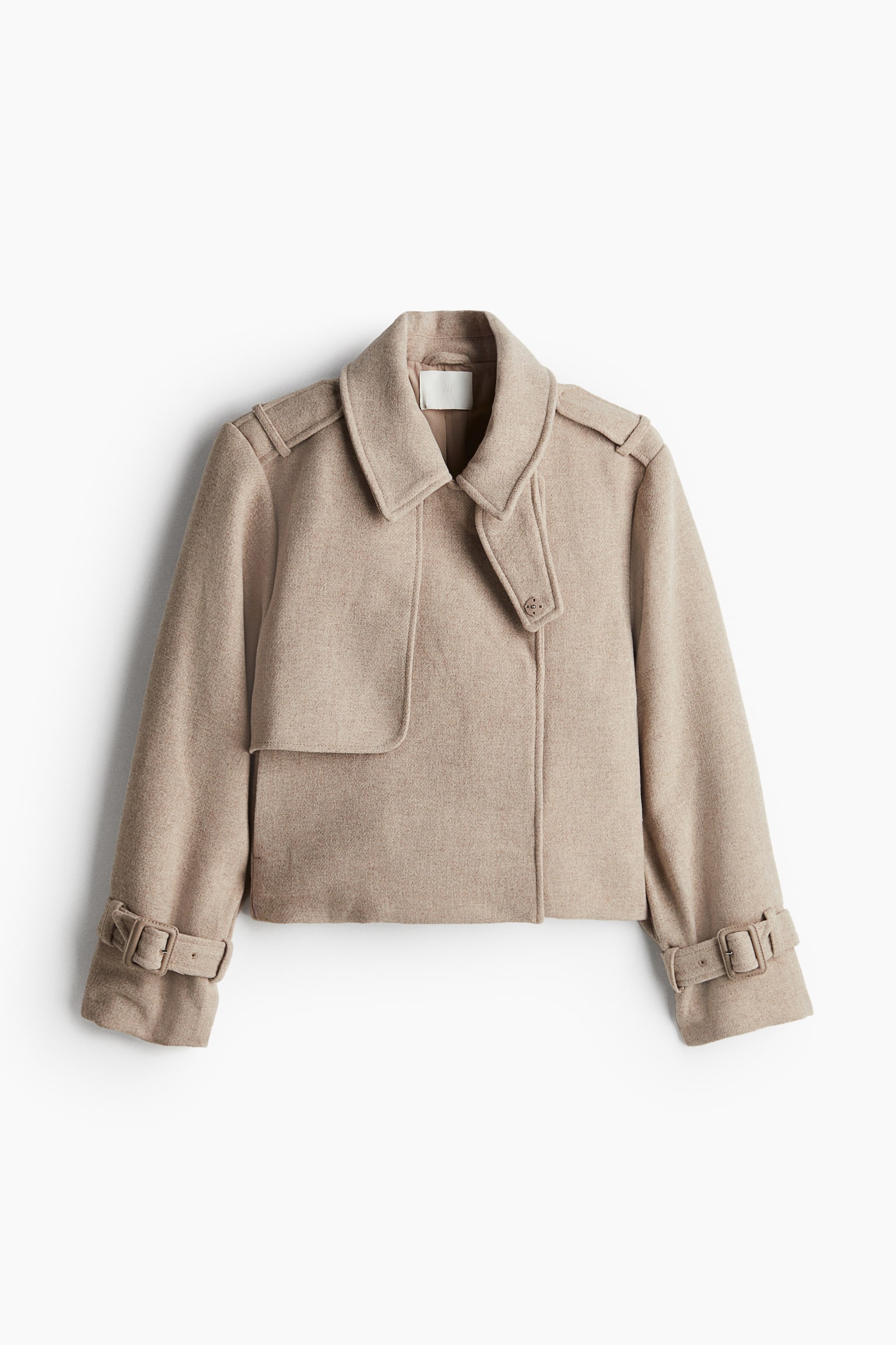 Veste façon trench - Beige clair/Vert kaki foncé/Noir - 2