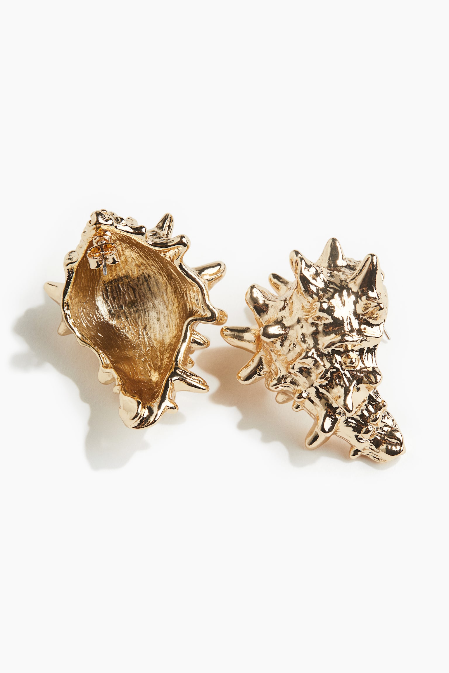 Женские украшения H&M Seashell-Shaped Earrings, цвет: Золотой — фото 3