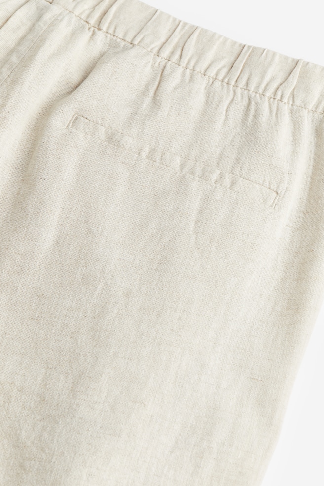 Regular Fit shorts - Lys beige/Cream/Nålestripet/Lys brun - 4
