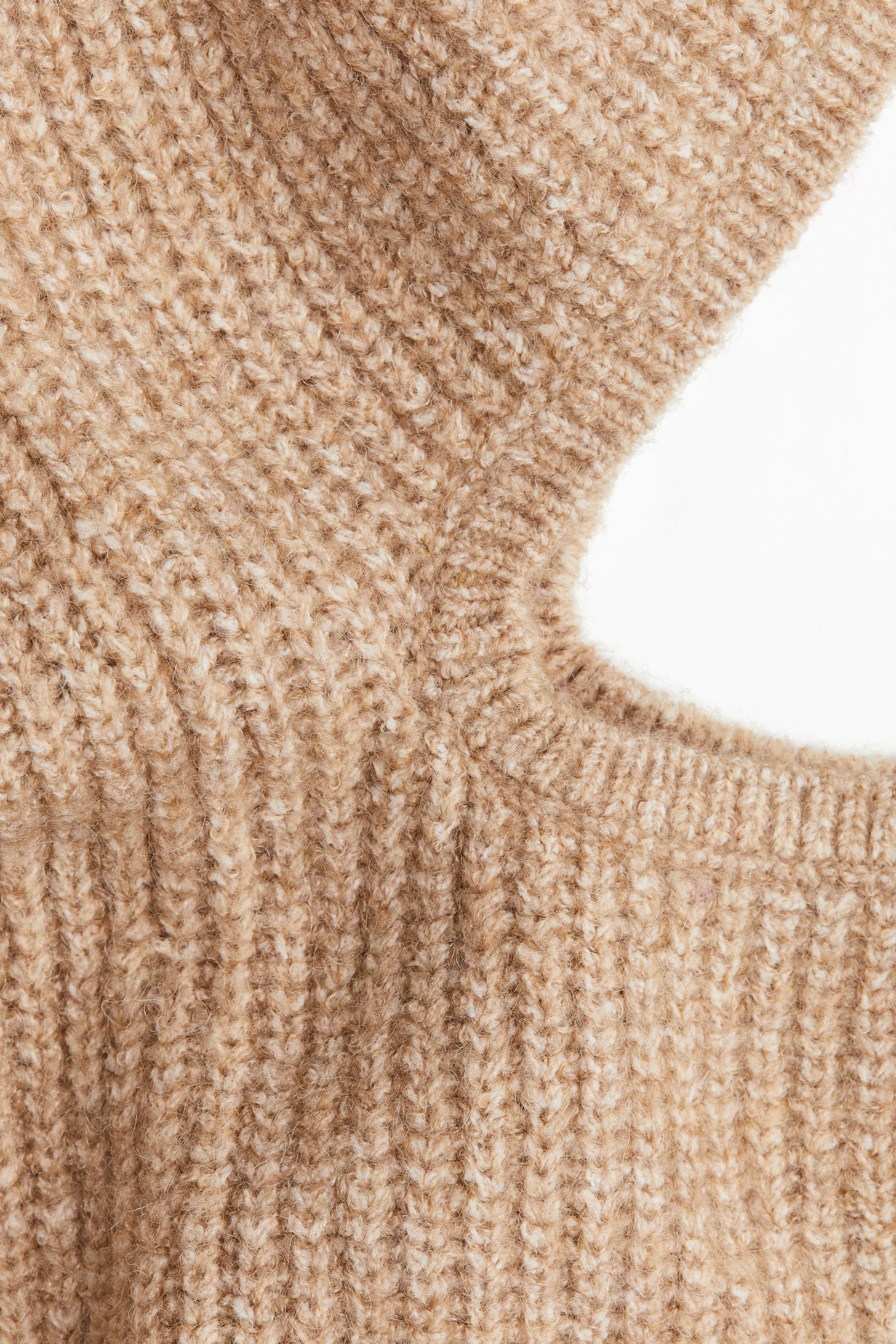 Rib-knit balaclava - Beige - Men | H&M GB 2