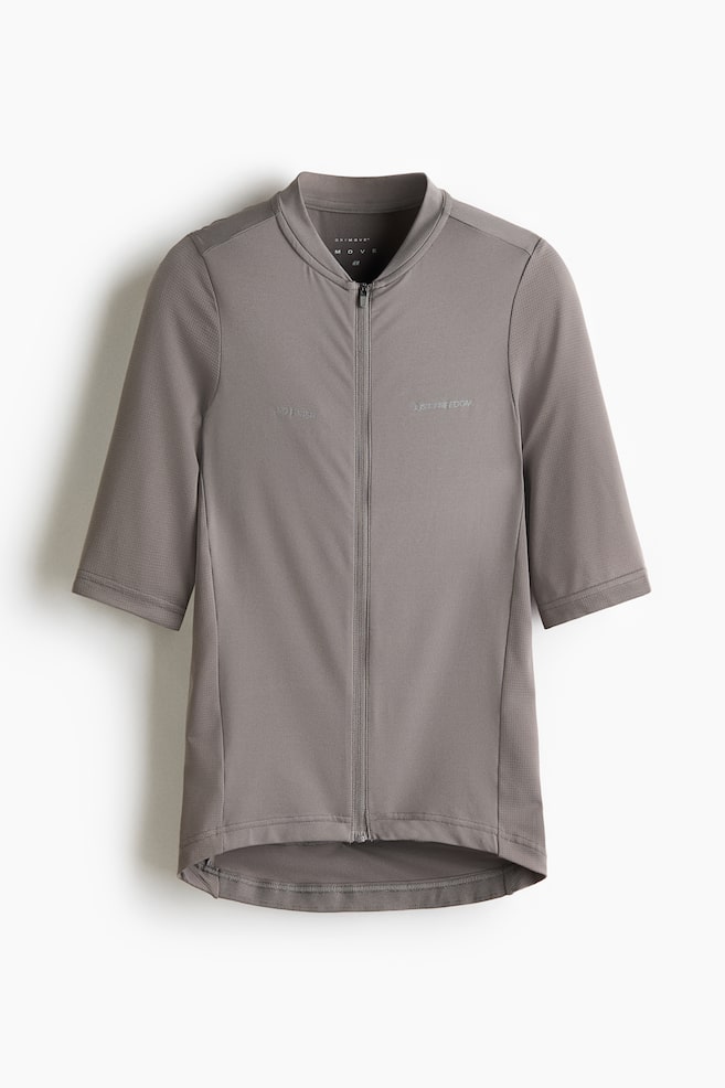 Muscle-Fit Cycling T-Shirt with DryMove™ - Gray/Cream/No Finish Just Freedom - 1
