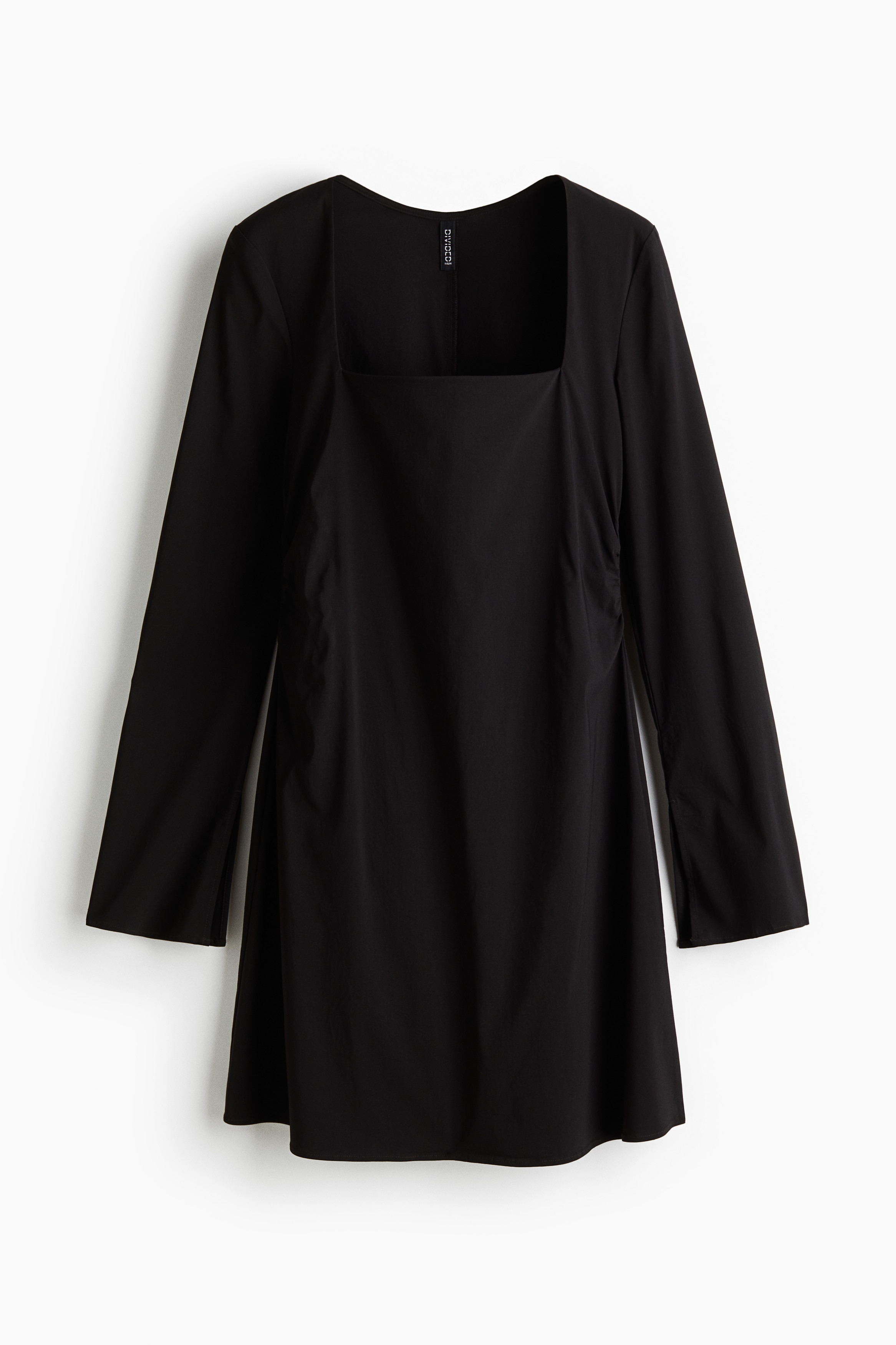 Robe à encolure carrée - Noir/Marron foncé