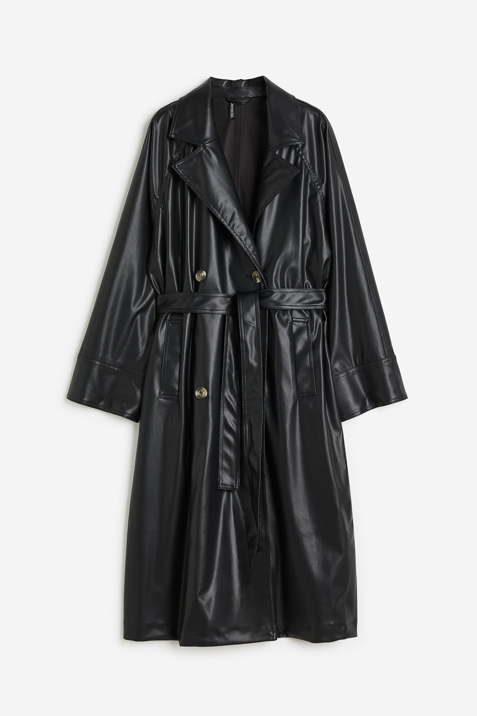 Oversized Trench Coat - Black/Cerise - 1