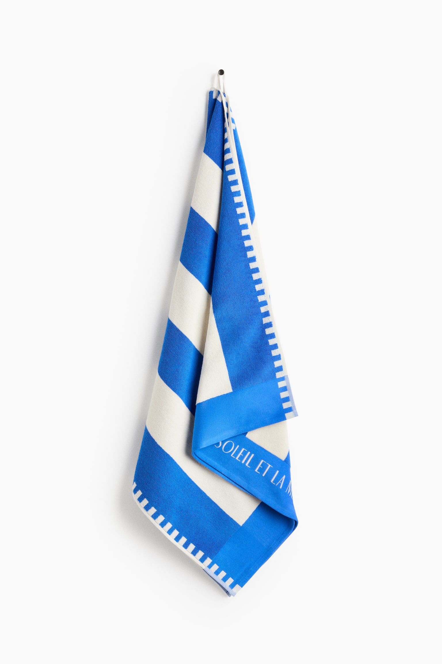 Бавовняний пляжний рушник у смужку - 1
