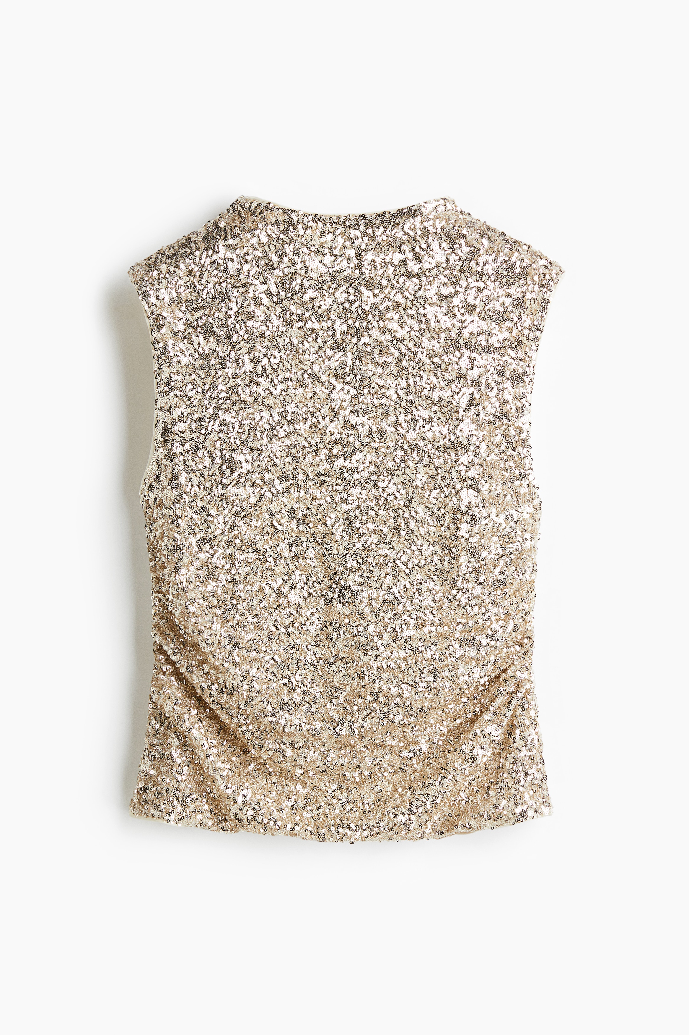 H & M - Paillettenshirt - Weiß - Damen