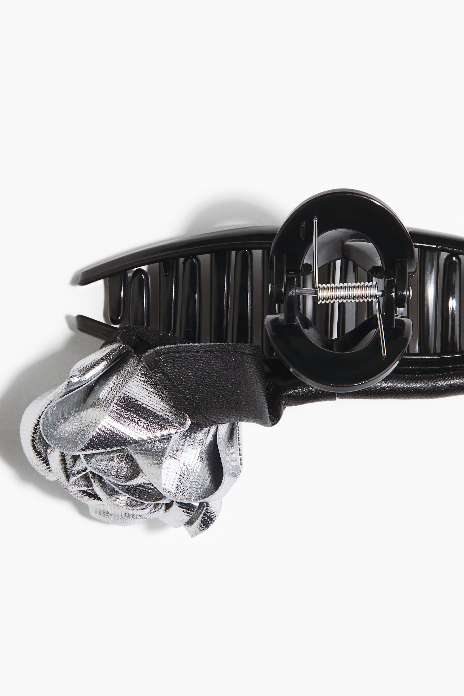 Pinza para el cabello con flor - Negro/Plateado/Borgoña/Verde oscuro - 3