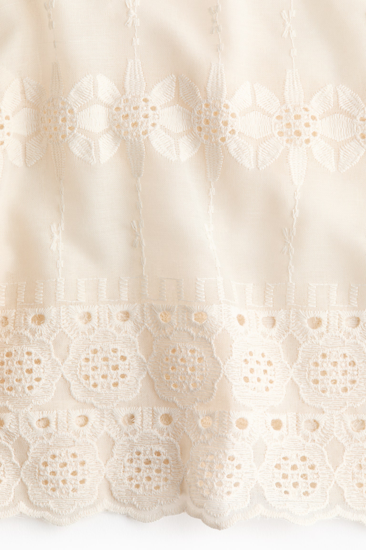 Embroidered shirt - Cream - 5