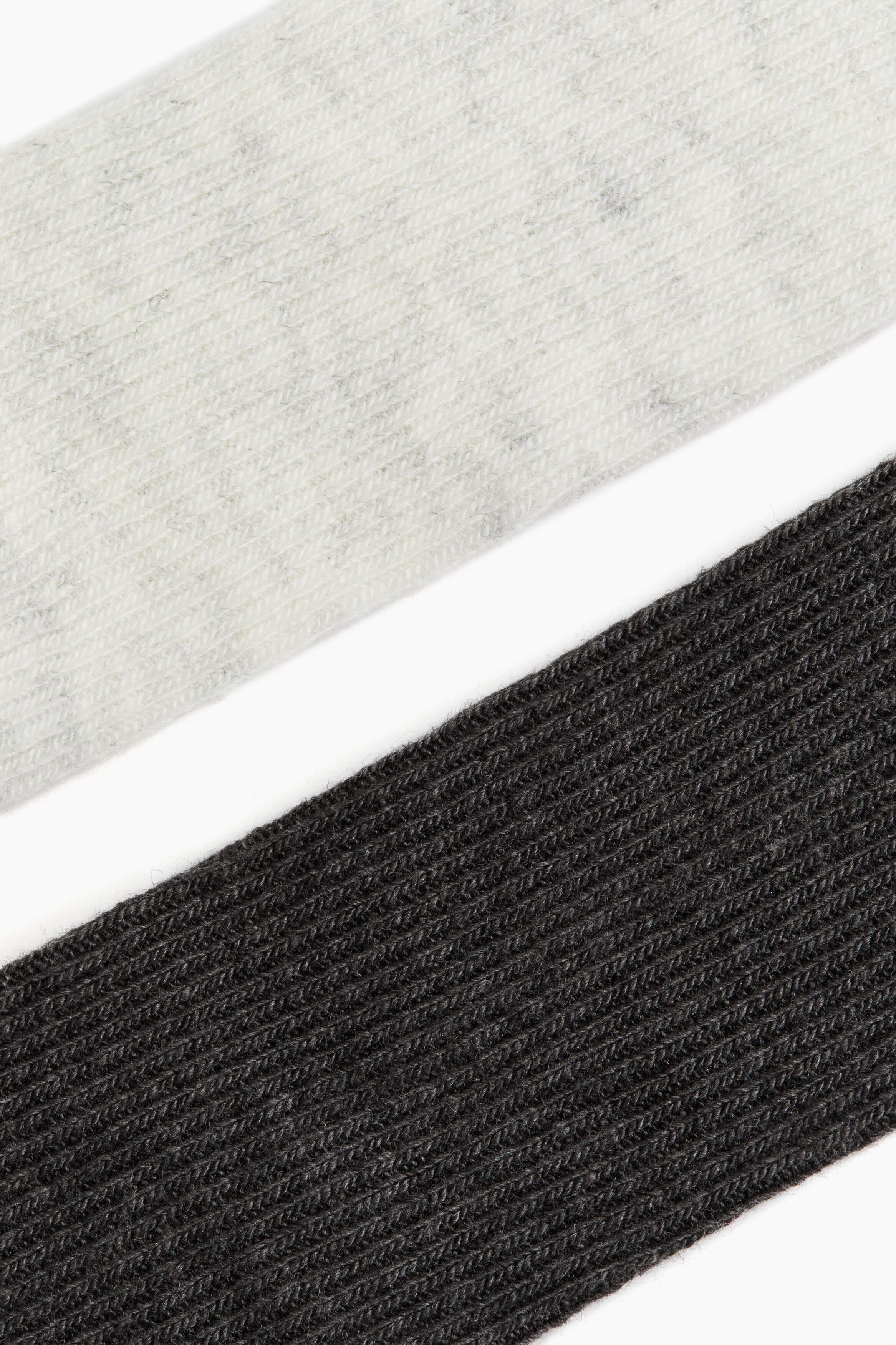 Chaussettes Hautes Rayures Genou - 2 Paires, Coton, 50 Cm, Pour Automne Hiver