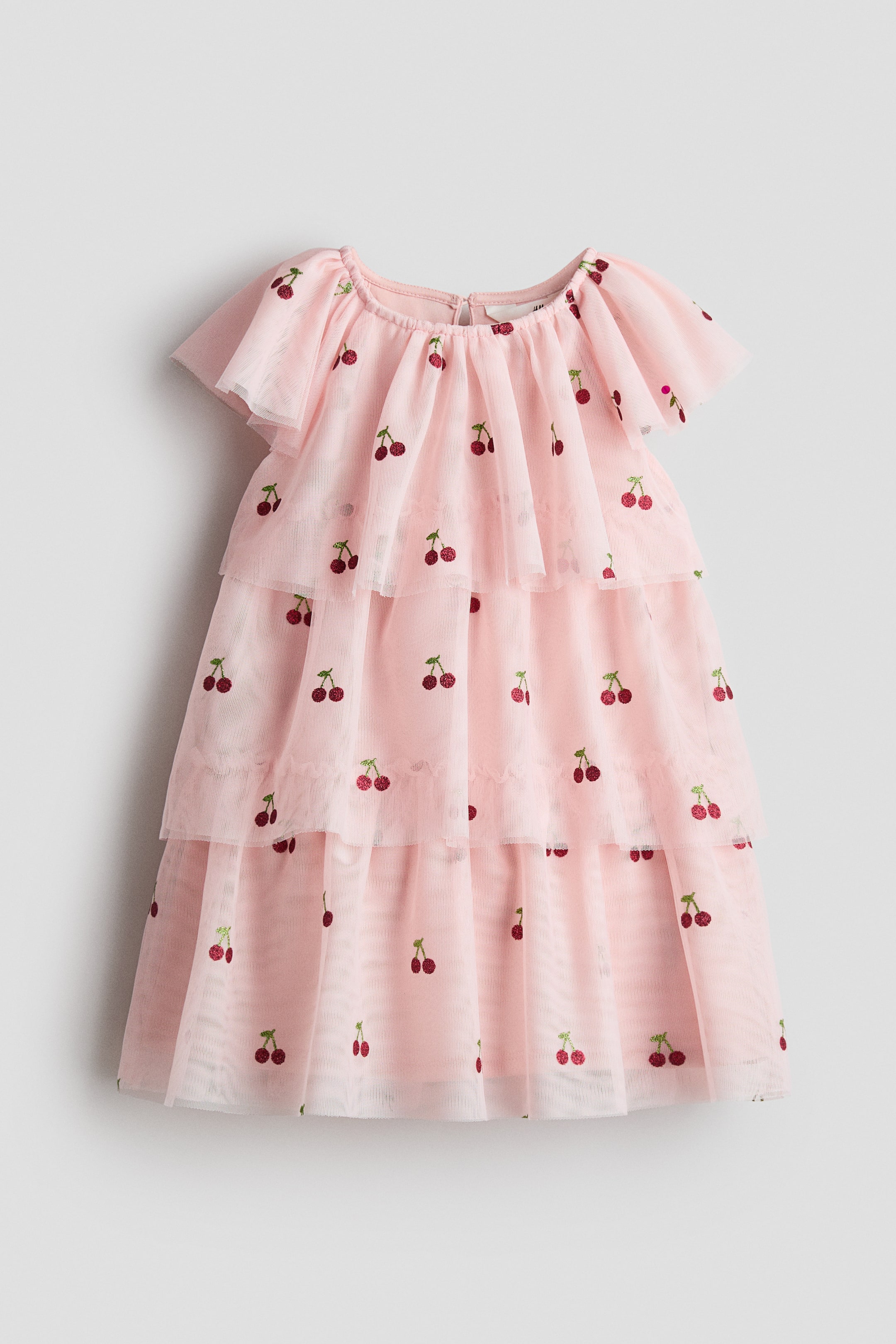 Переглянути збільшене зображення: Glittery-print dress - Приглушений рожевий/вишні - Kids | H&M UA 1