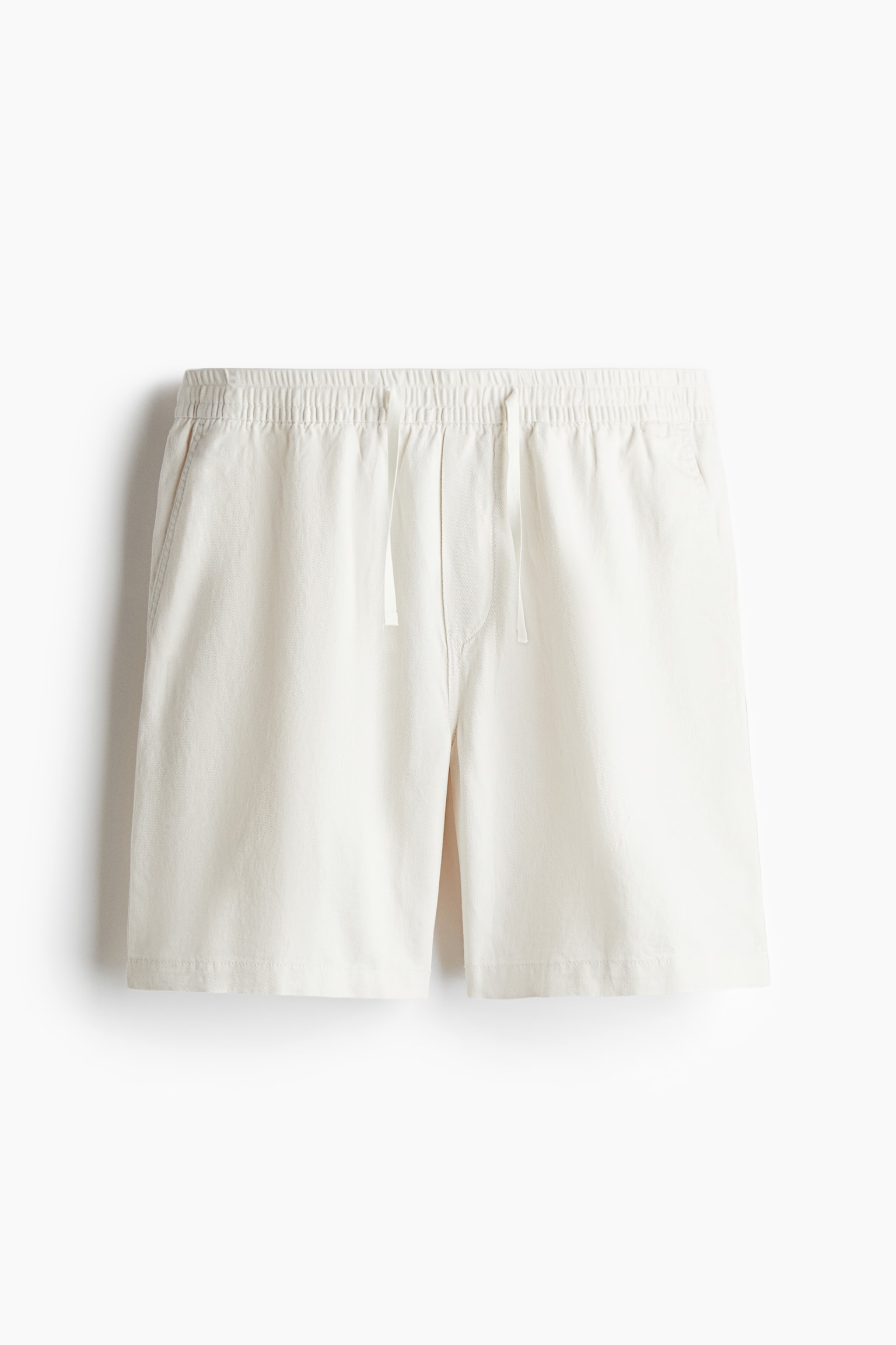 Relaxed Fit Linen-blend shorts - Cream/Navy blue/Dark grey - 2