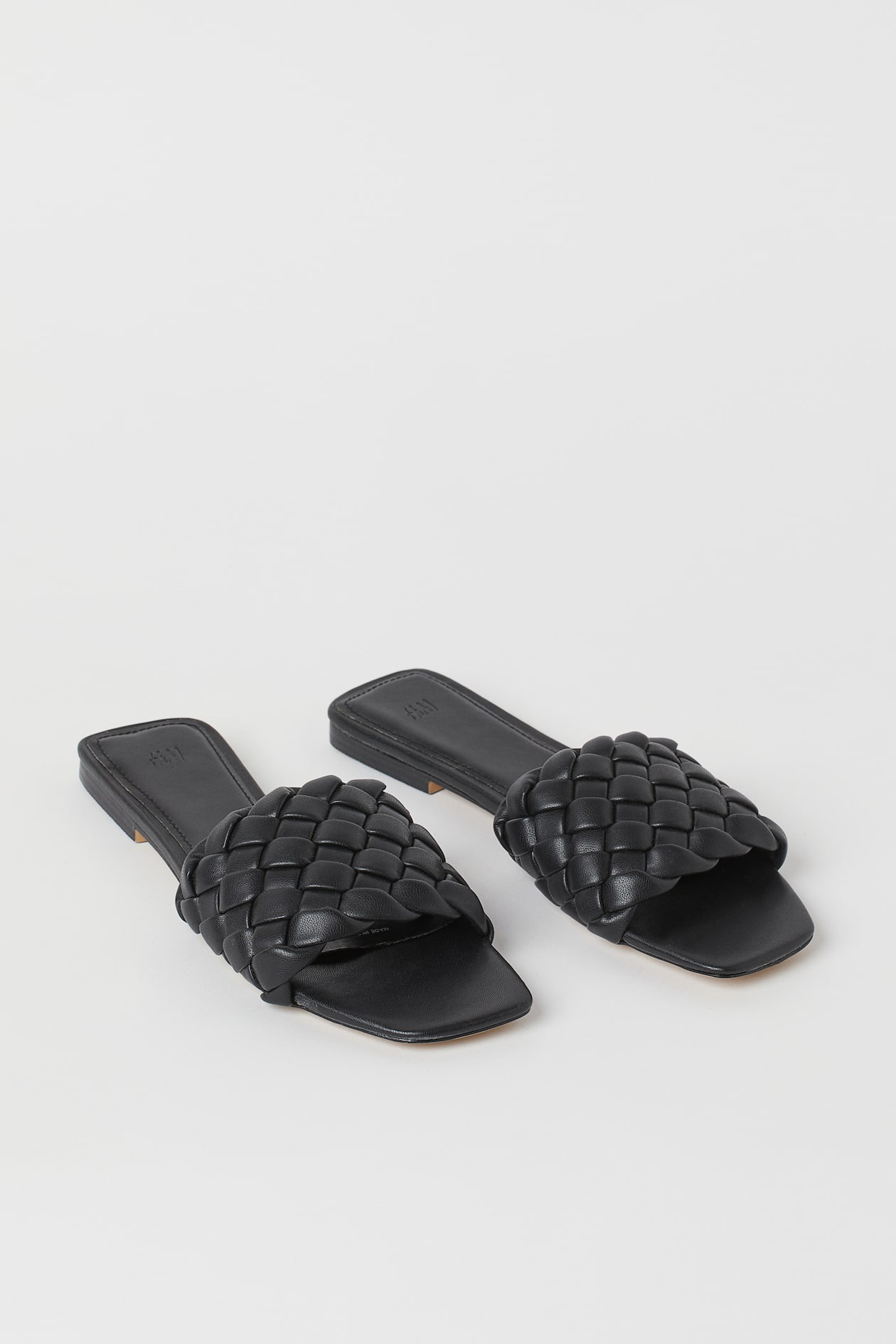 Braided Sandals - Low heel - Black - Ladies | H&M US