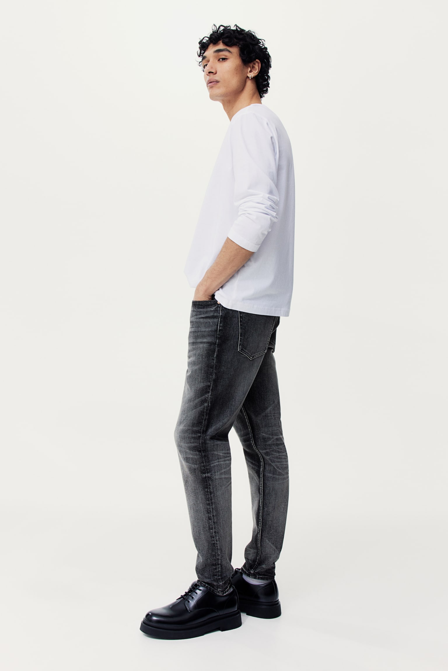 Regular Tapered Jeans - Gris foncé/Bleu denim/Noir/Gris denim/Bleu denim clair/Gris denim foncé - 5