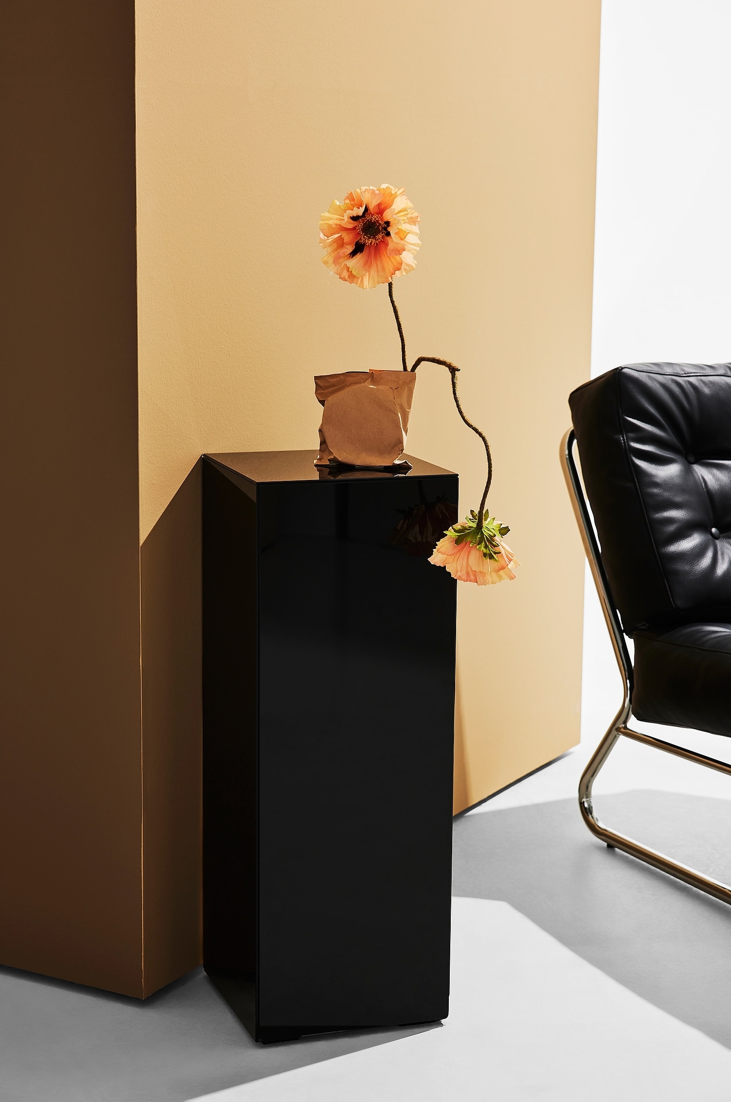 Pylväs Pop Värillistä Lasia - Musta/Beige