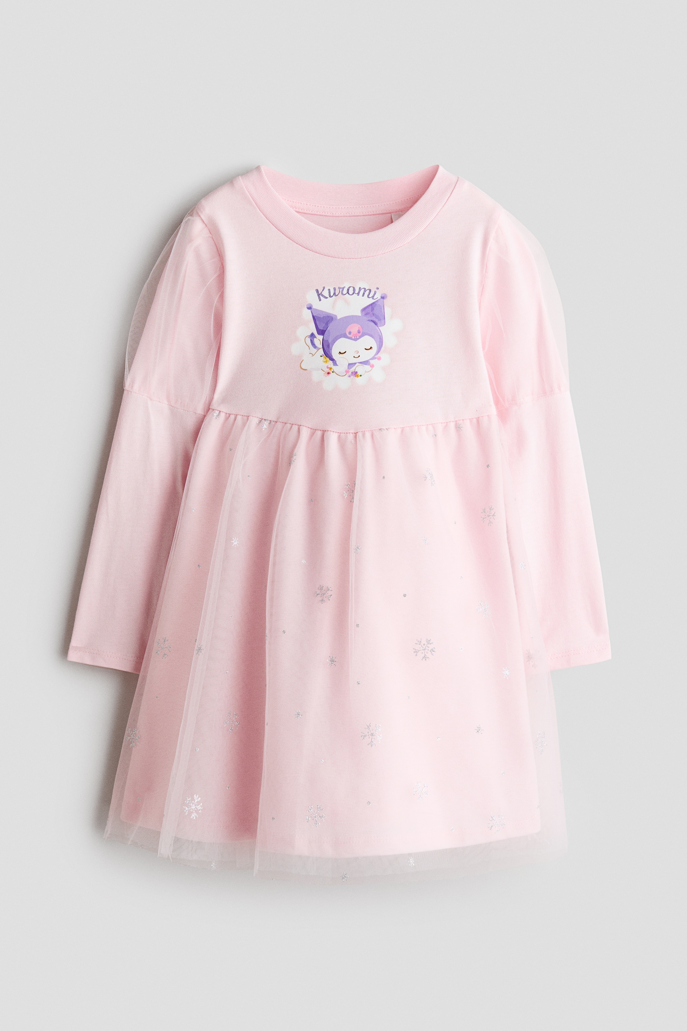 Printed tulle-skirt dress - Light pink/Kuromi/Light blue/Frozen