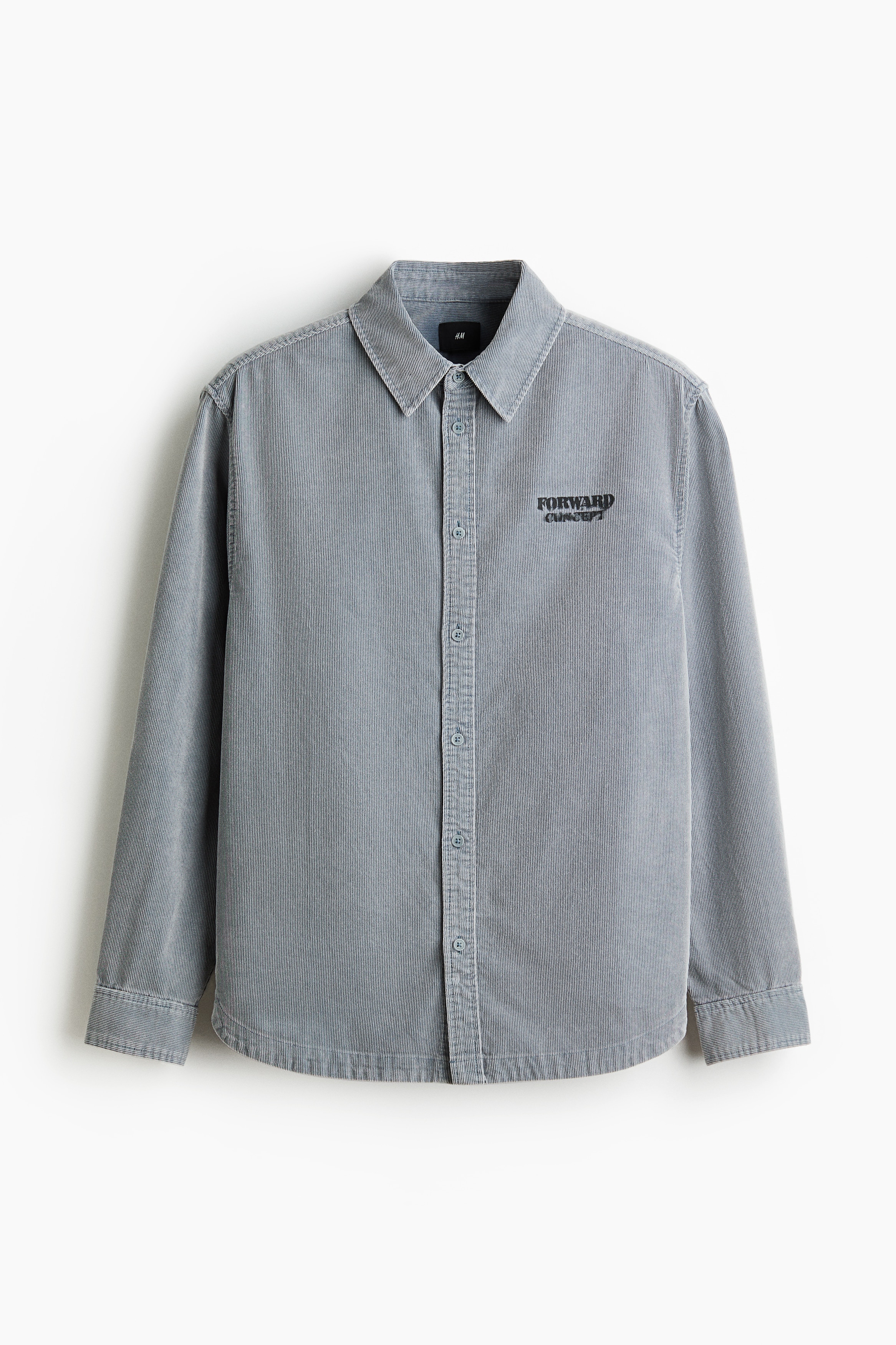 ルーズフィット コーデュロイシャツ - グレー／Forward Concept/ブラック／Forward Concept