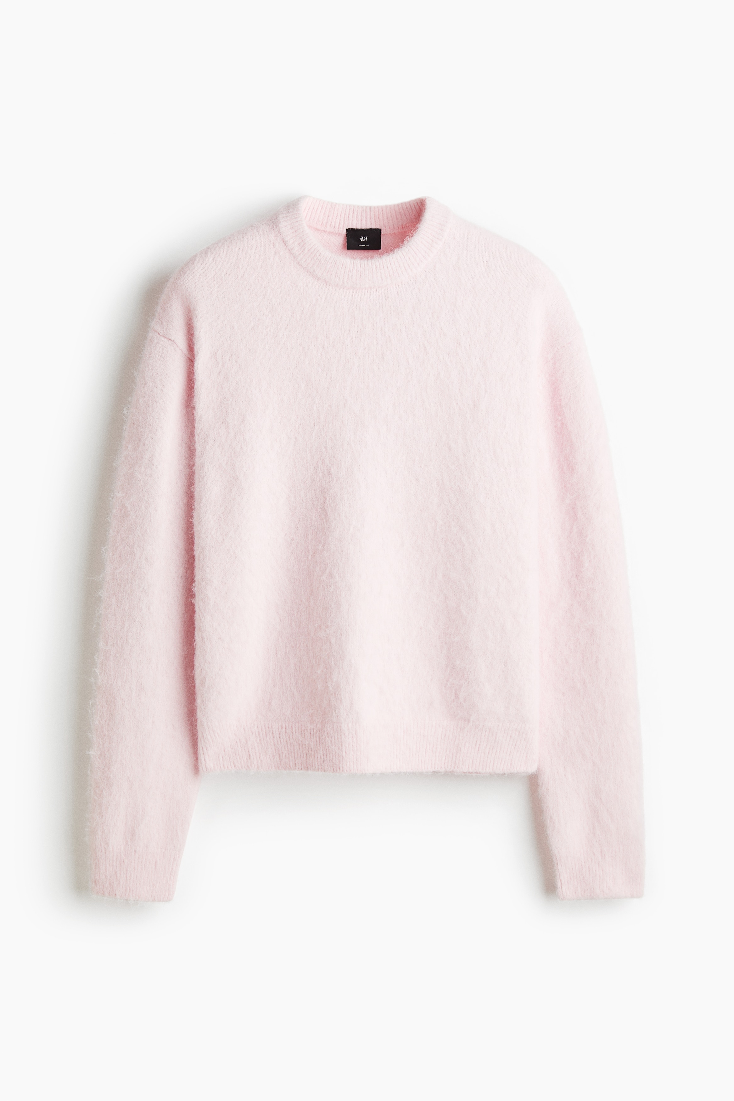 Loose Fit Fuzzy Sweater - Pink